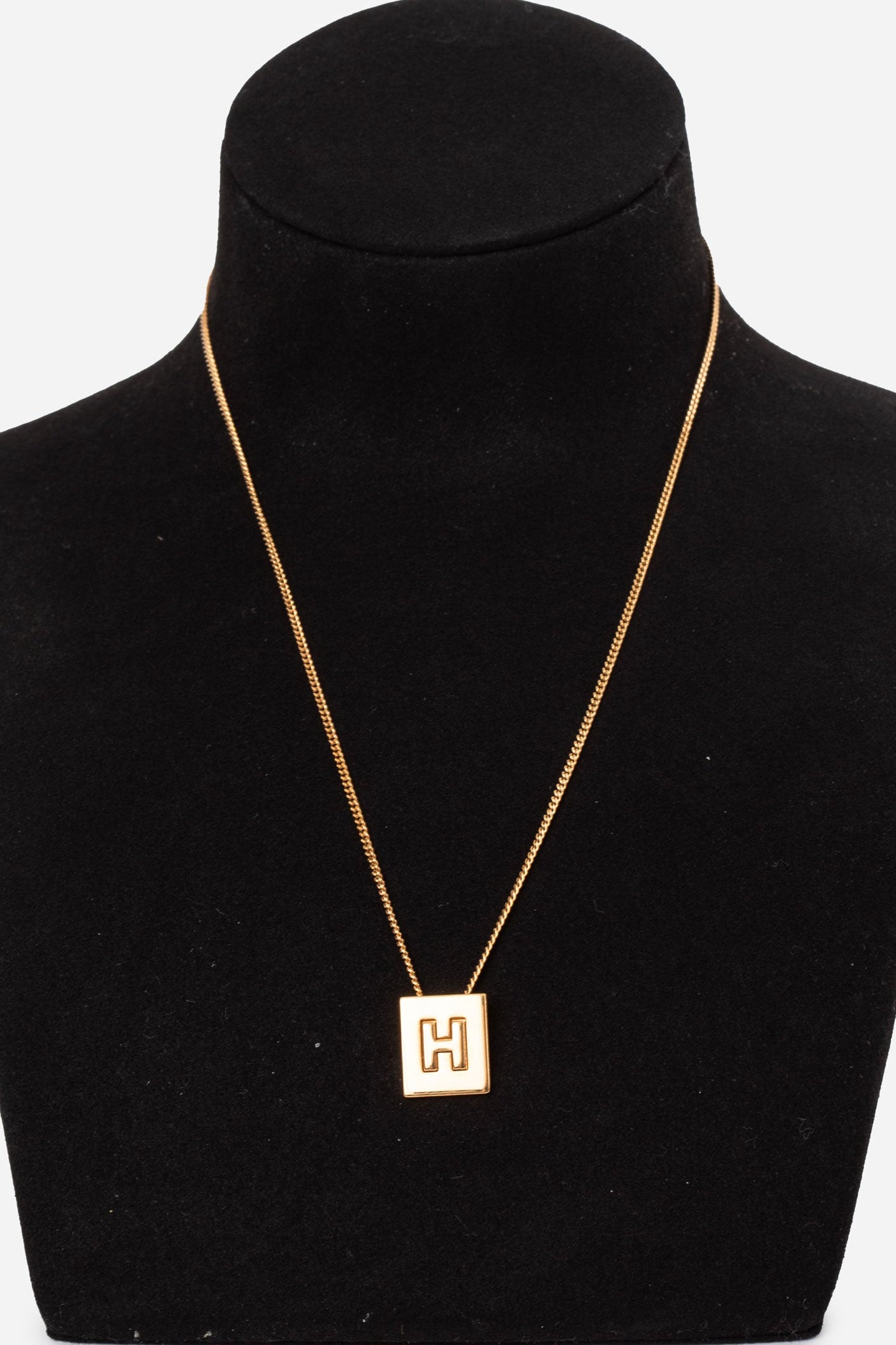 Celine Gold Gold-Plated Alphabet H Necklace