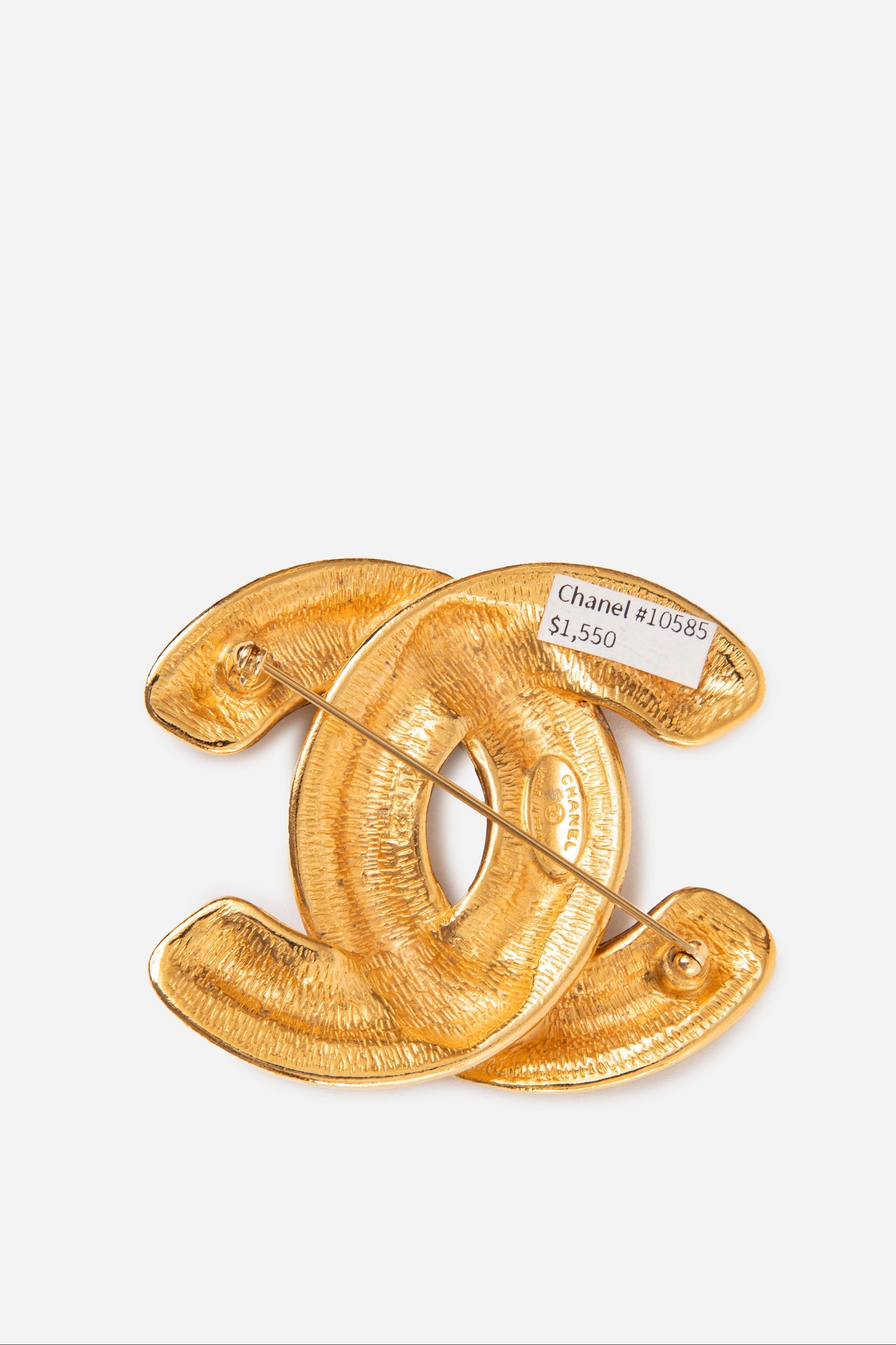 Pre-owned CHANEL 80's Quilted CC Brooch Large