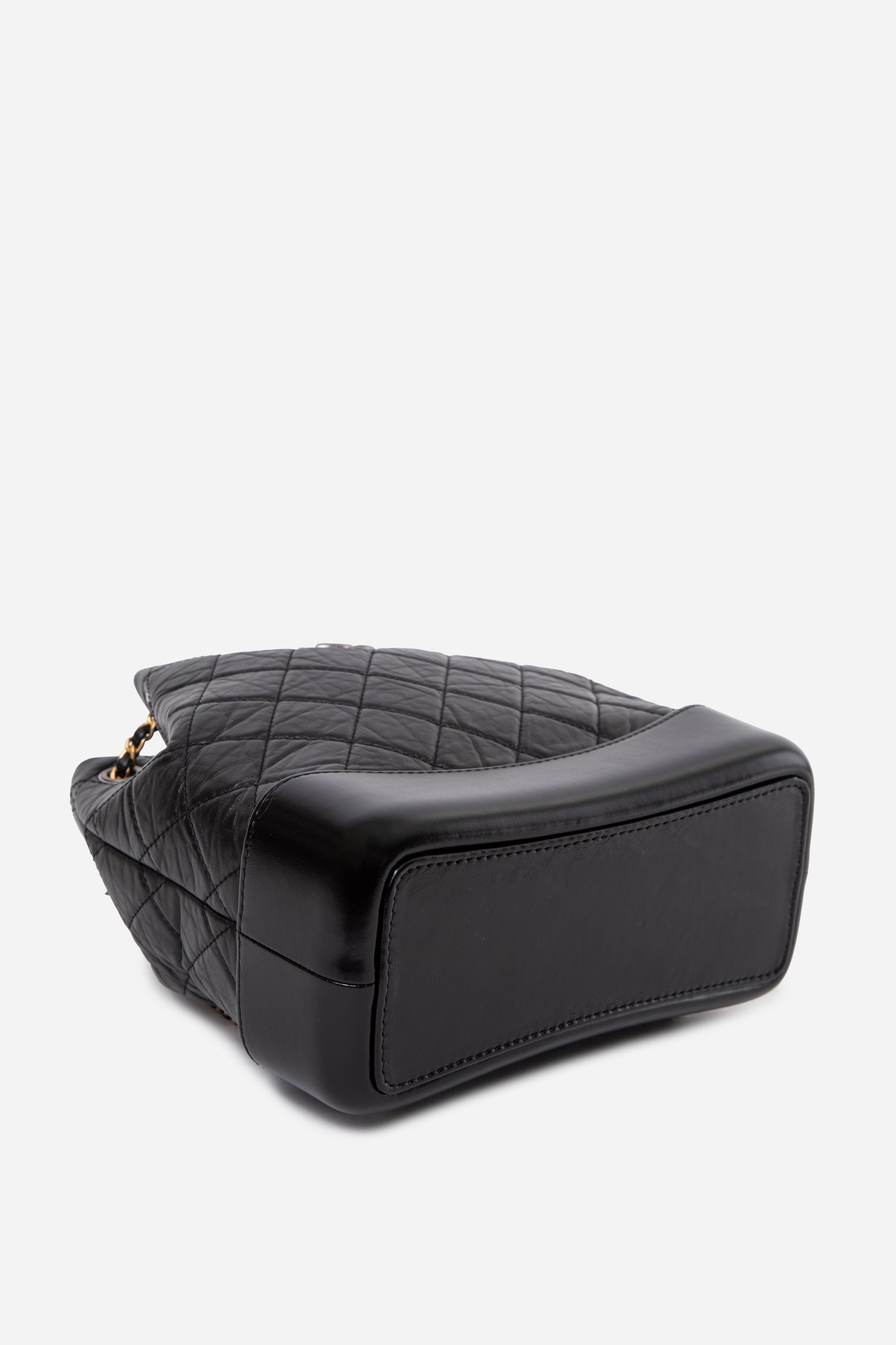 Pre-Owned CHANEL Black Quilted Gabrielle Backpack