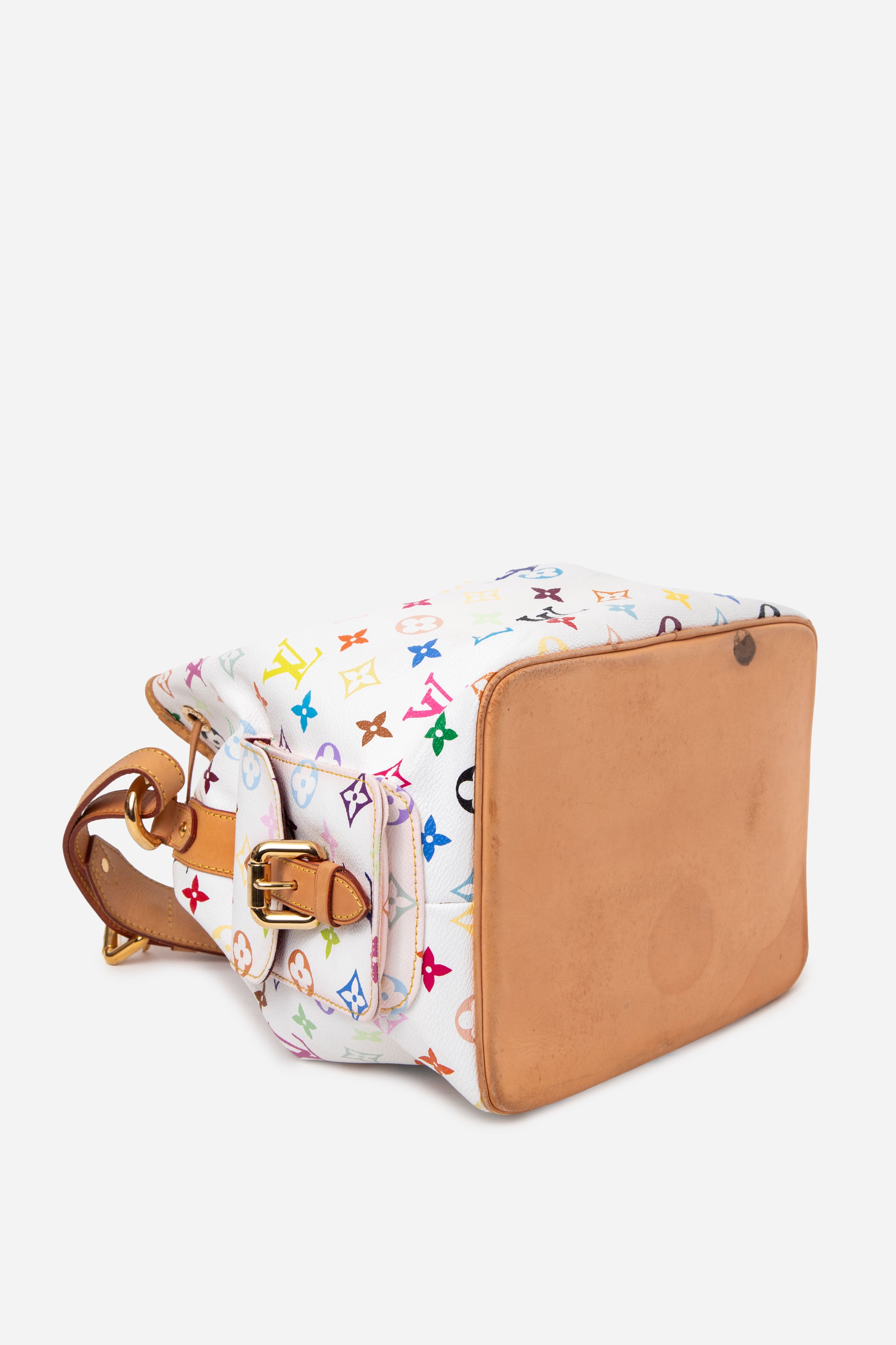 Louis Vuitton White Monogram Multicolor Petit Noe Shoulder Bag