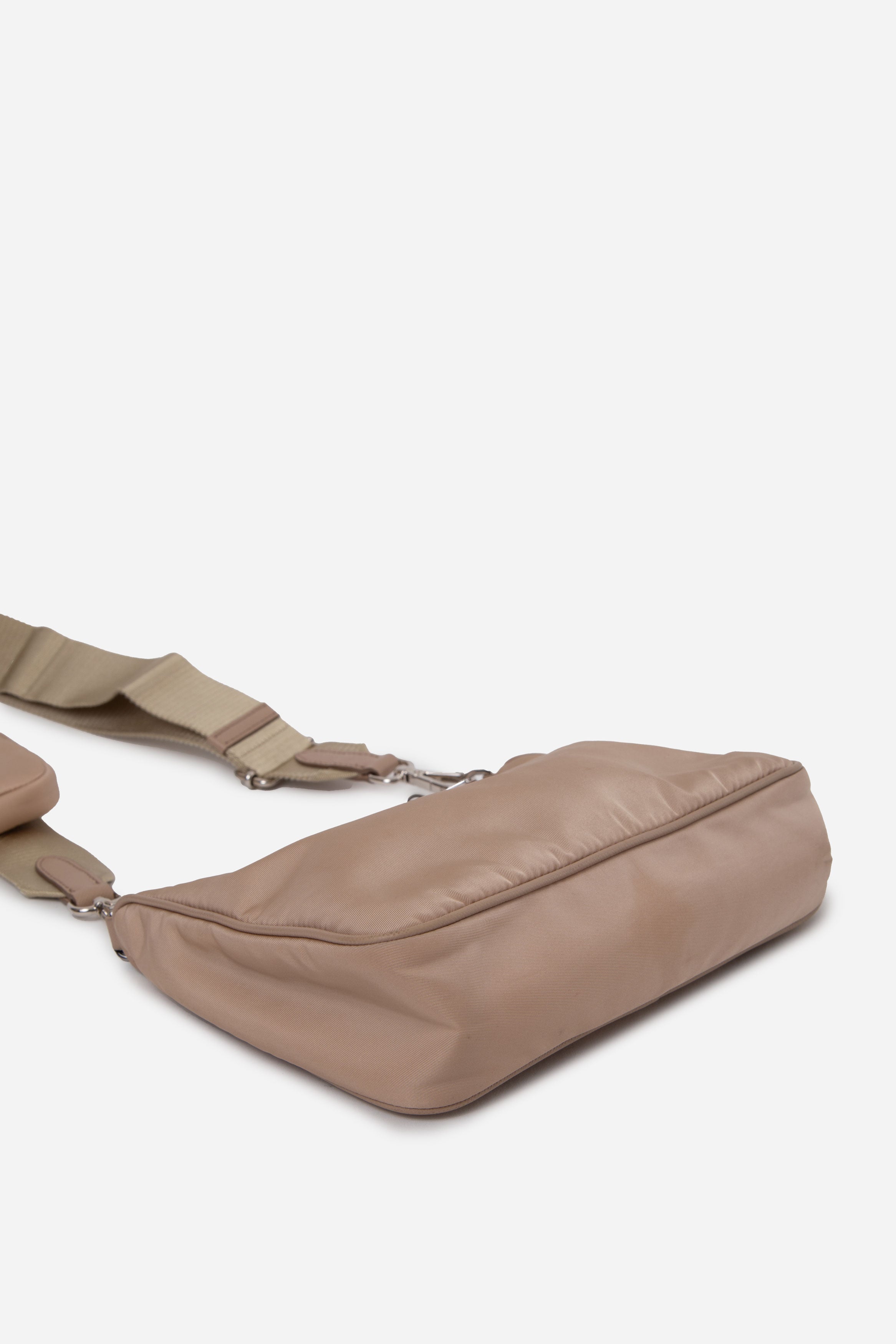 Prada 2005 Beige Re-Edition Re-Nylon Crossbody Bag