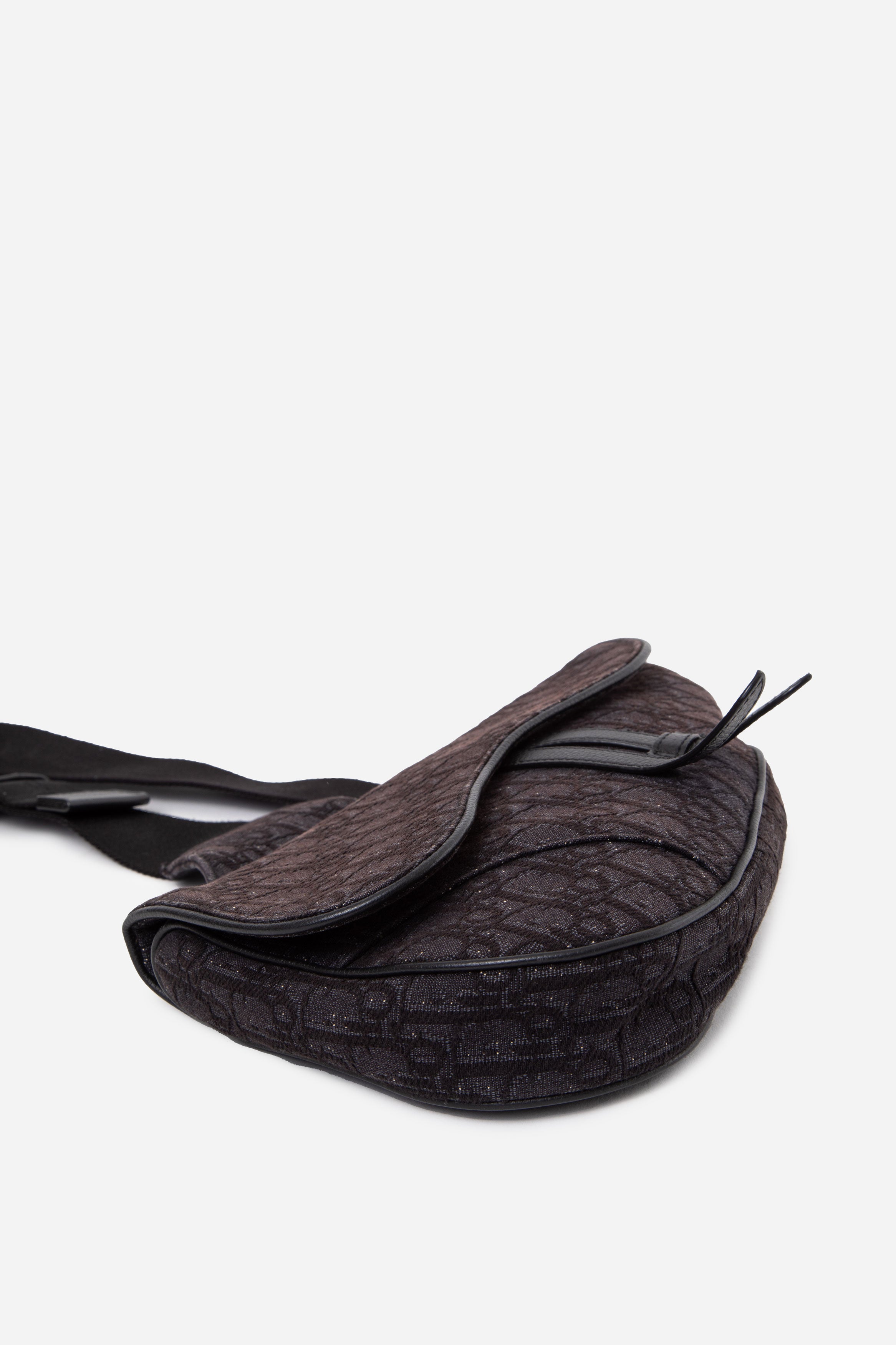 Christian Dior 2019 Black Oblique Mens Saddle Bag