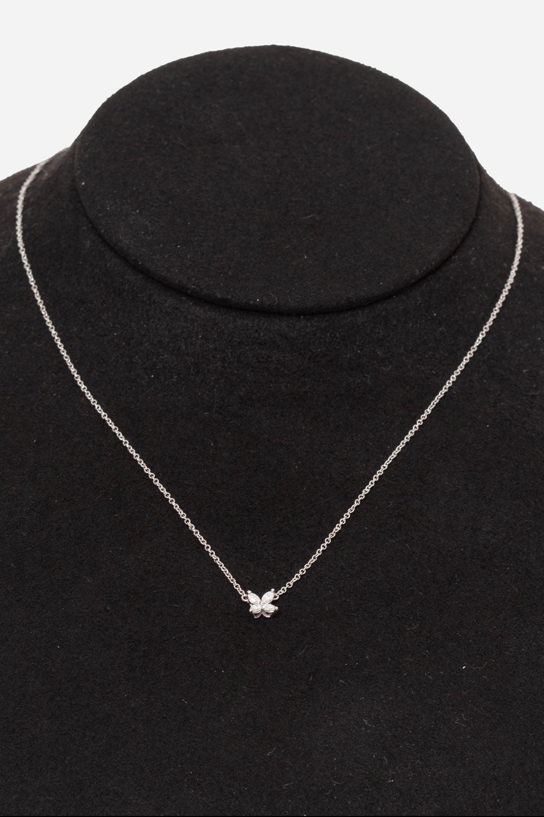 Tiffany & Co. Diamond Platinum Mini Victoria Necklace Pt950