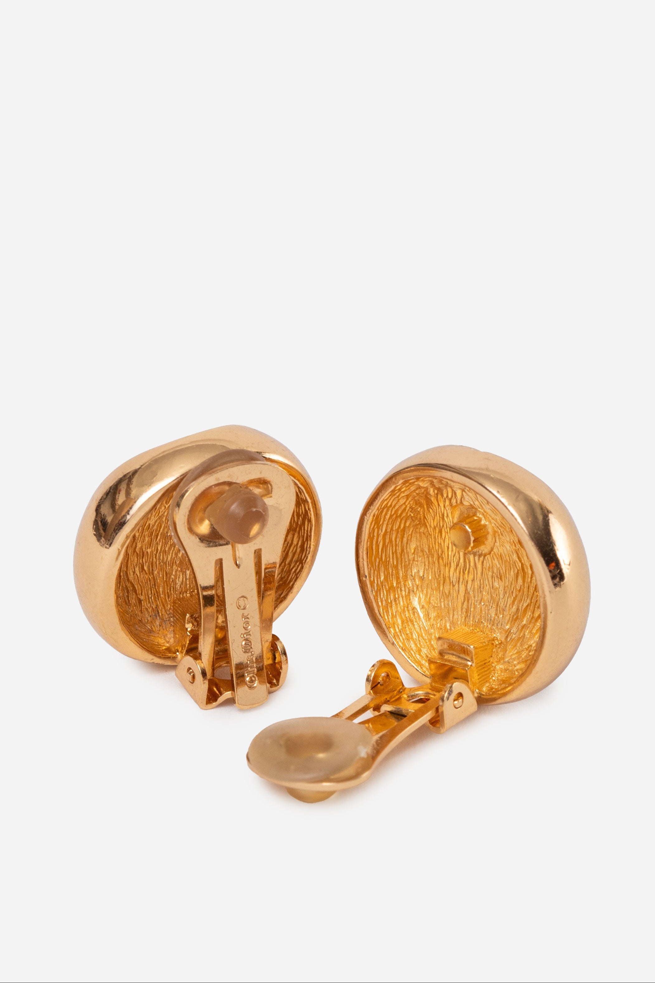 Christian Dior Vintage Rhinestone Earrings Clip-On