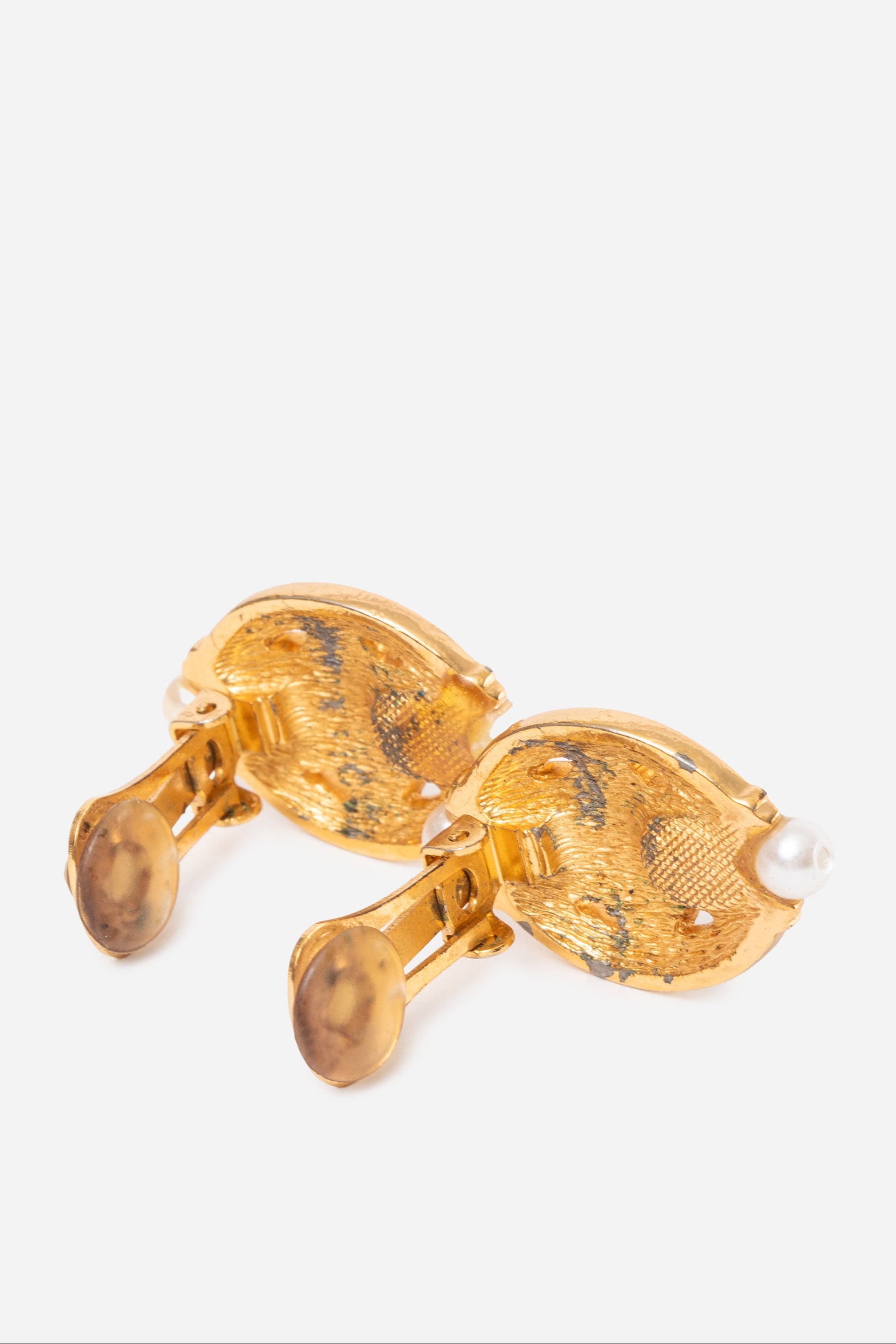 Dior Faux Pearl Earrings Clip-on
