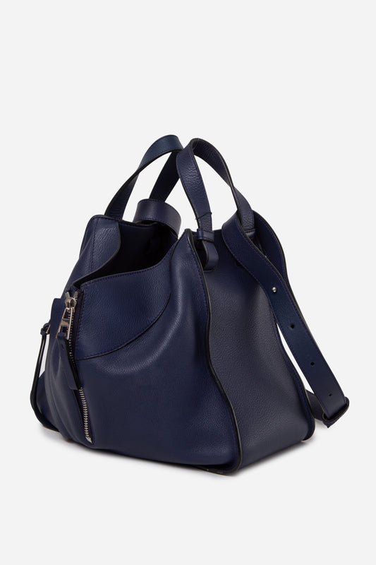 Loewe Navy Grained Calfskin Small Hammock Shoulder Bag