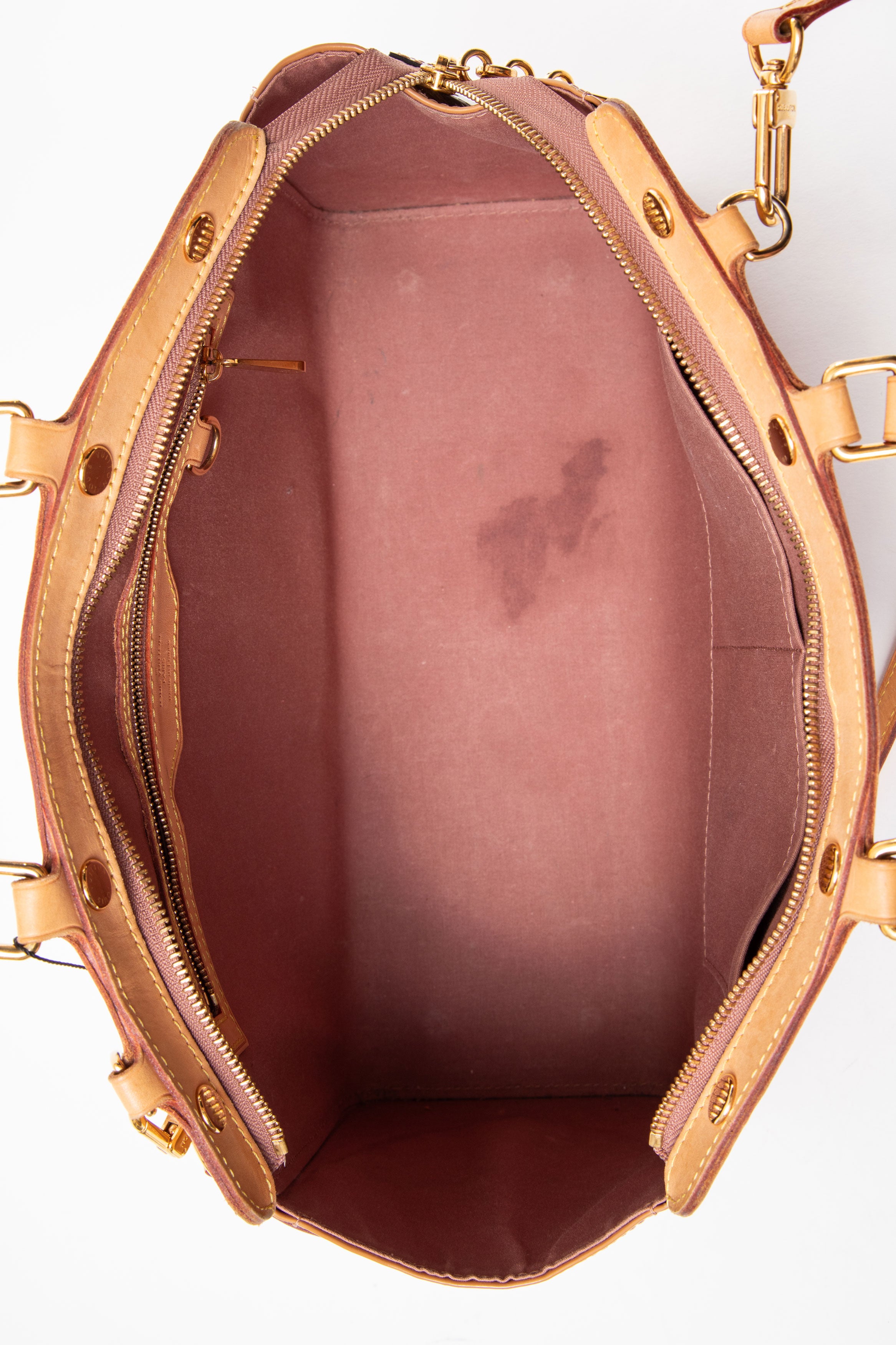 Louis Vuitton 2012 Beige Vernis Brea MM Top Handle With Strap