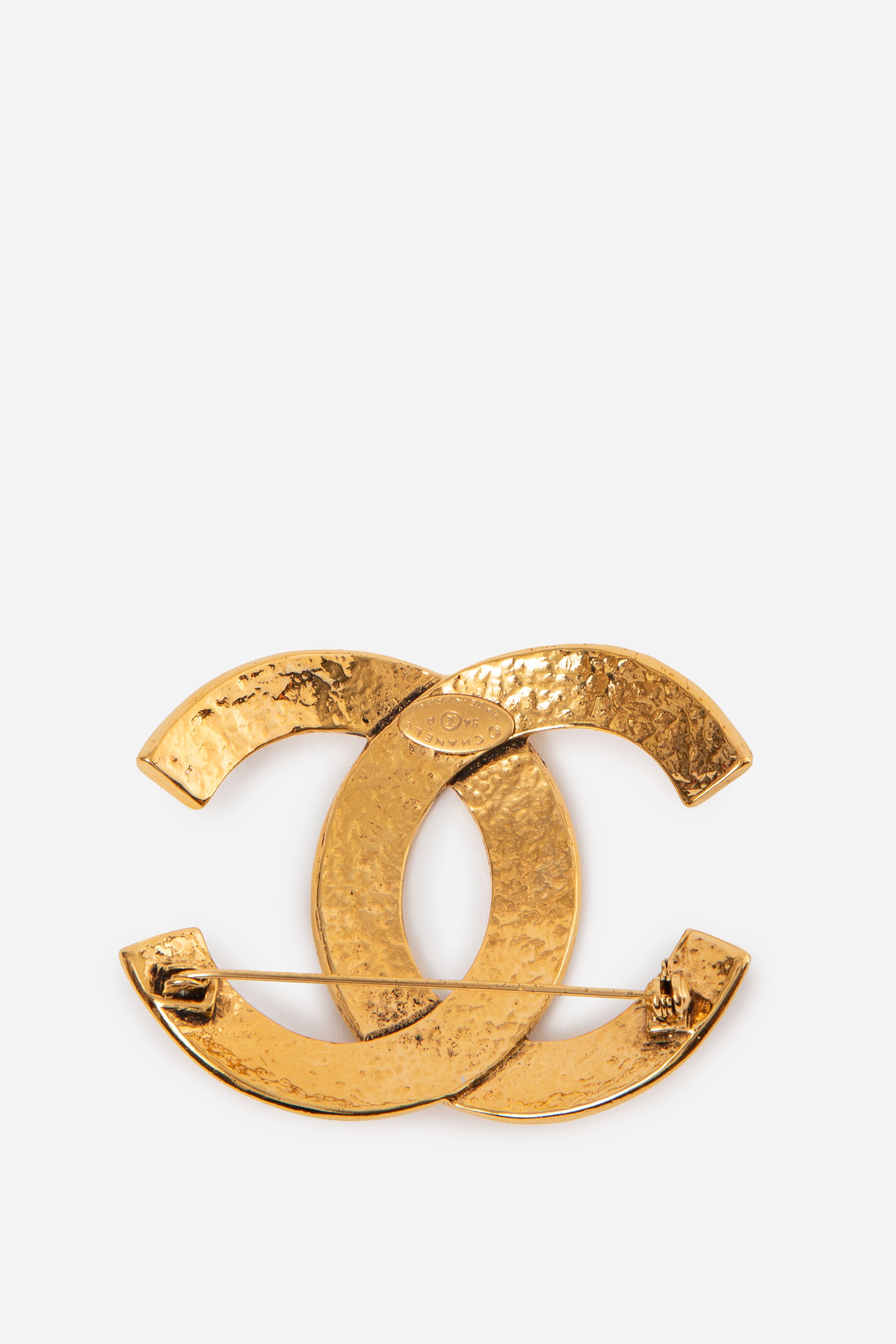 CHANEL 90's CC Brooch Pin Gold