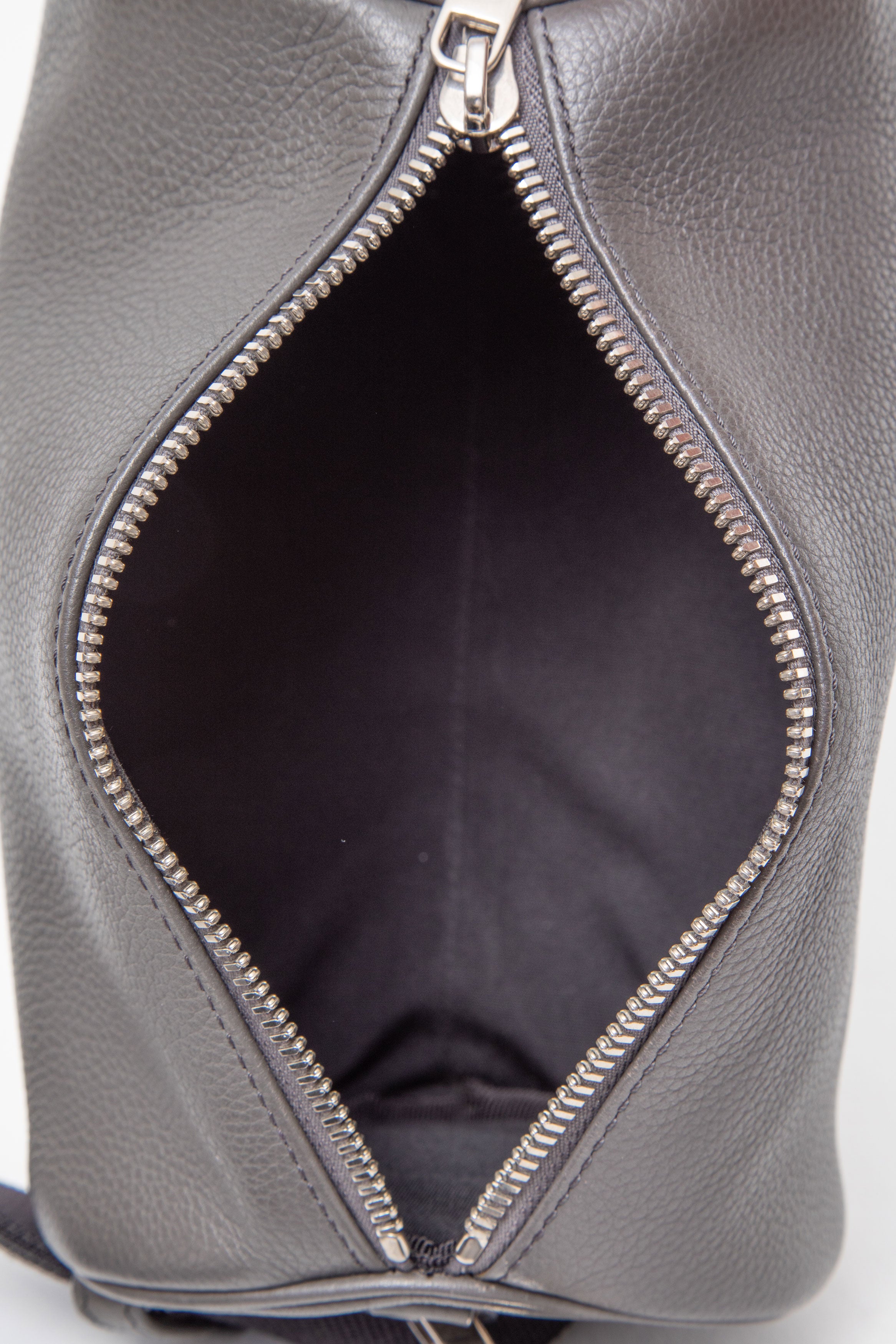 Christian Dior HOMME Grained Calfskin Mens Roller Pouch Grey