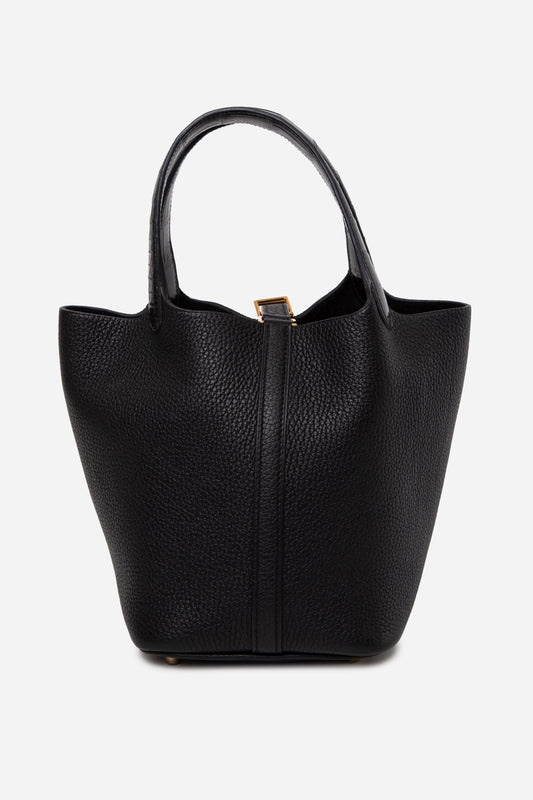 Hermes 2020 Black Picotin 18 Clemence And Alligator Touch GHW