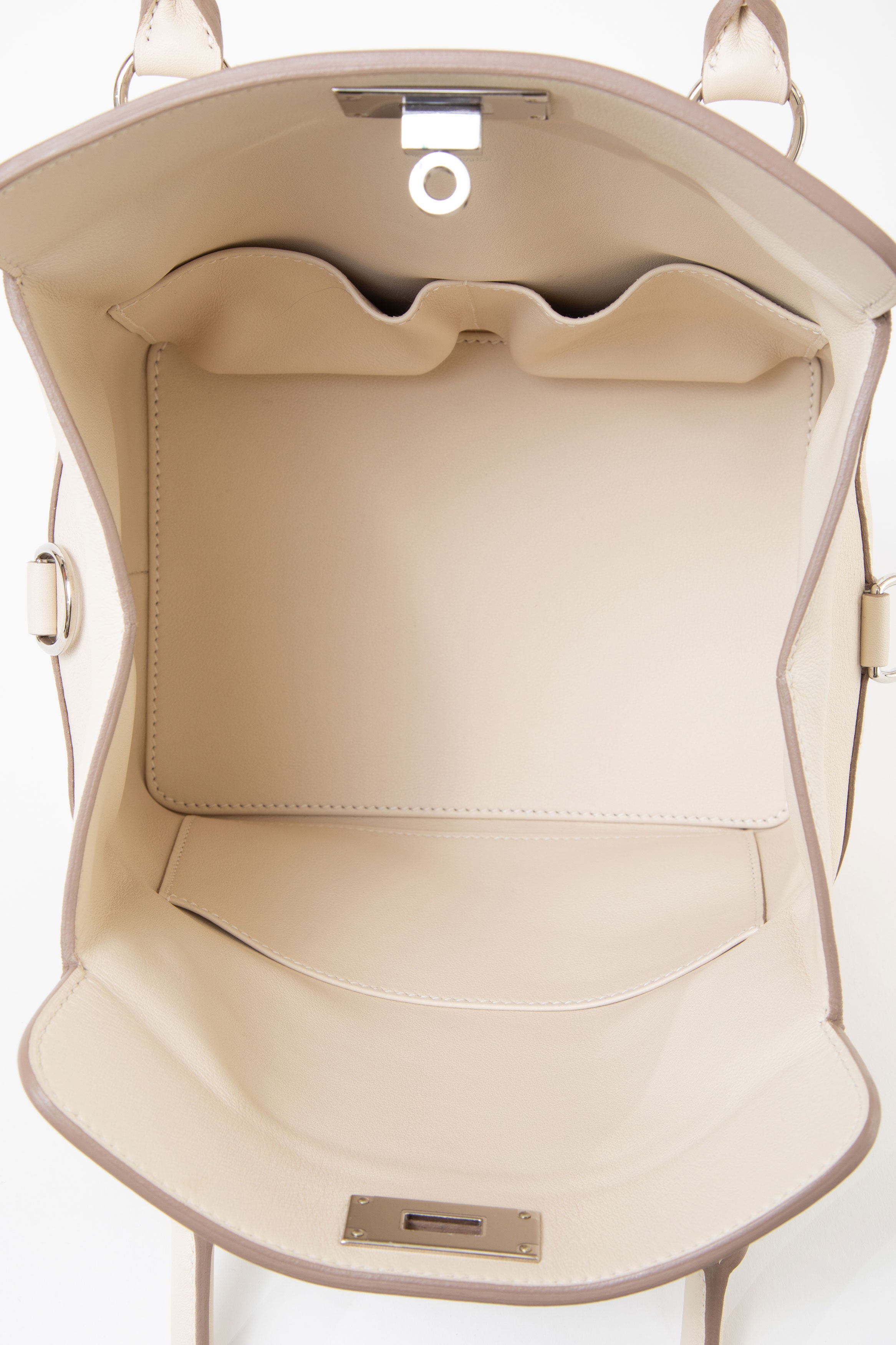 Hermès 2017 White Swift Leather Toolbox 20