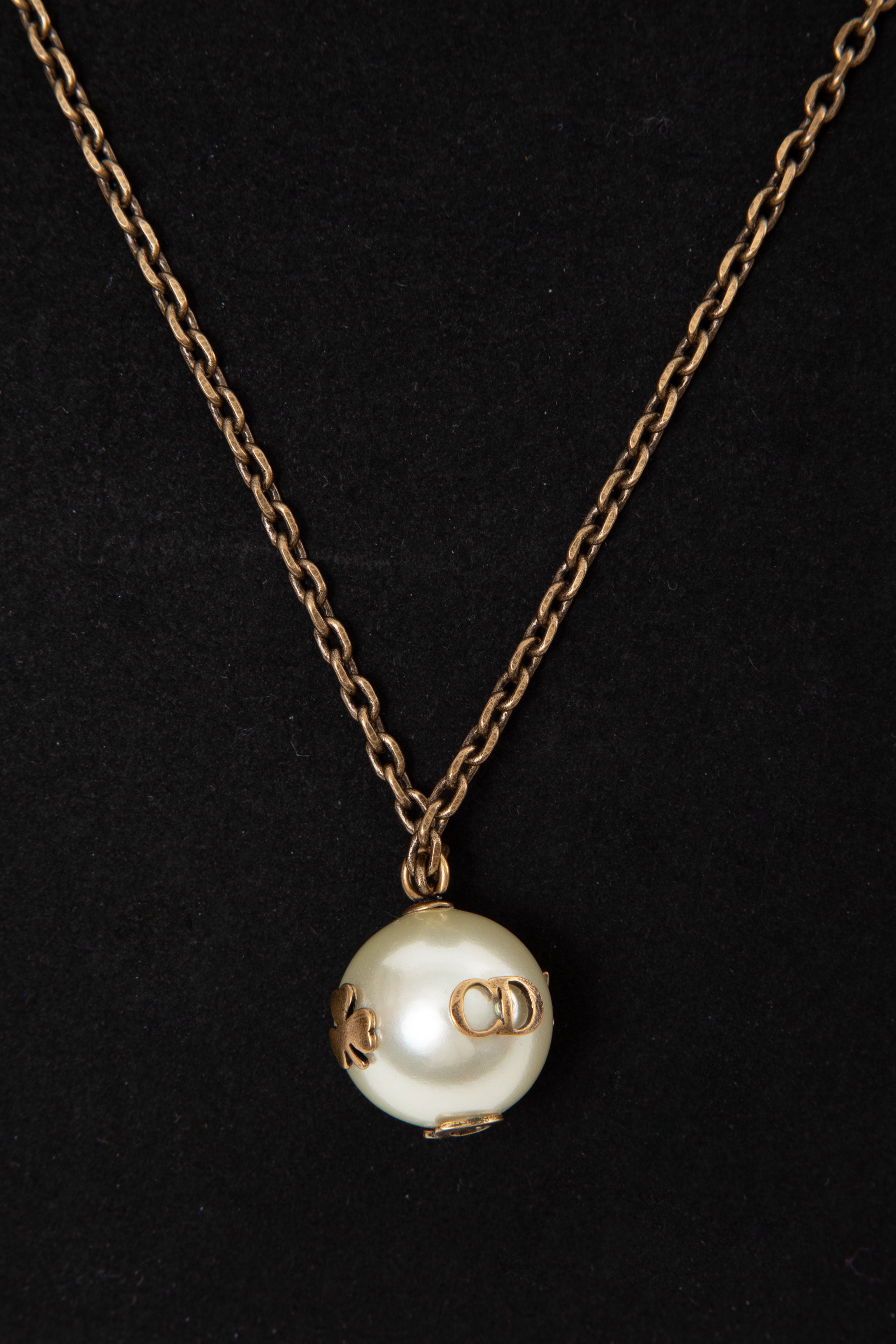 Dior Bee & CD Logo Long Necklace