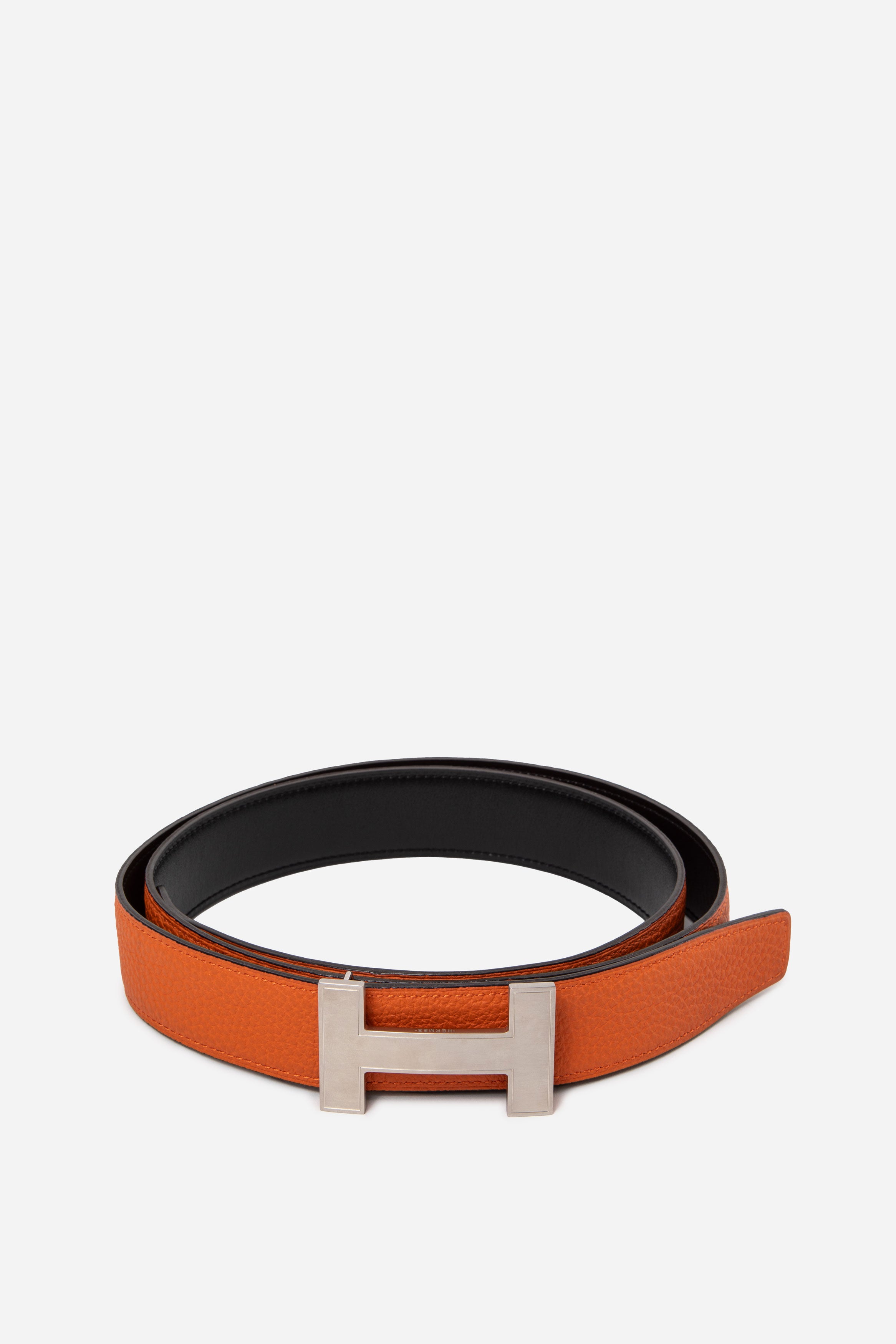 Hermes Leather Reversible Buckle H Belt 31 MM