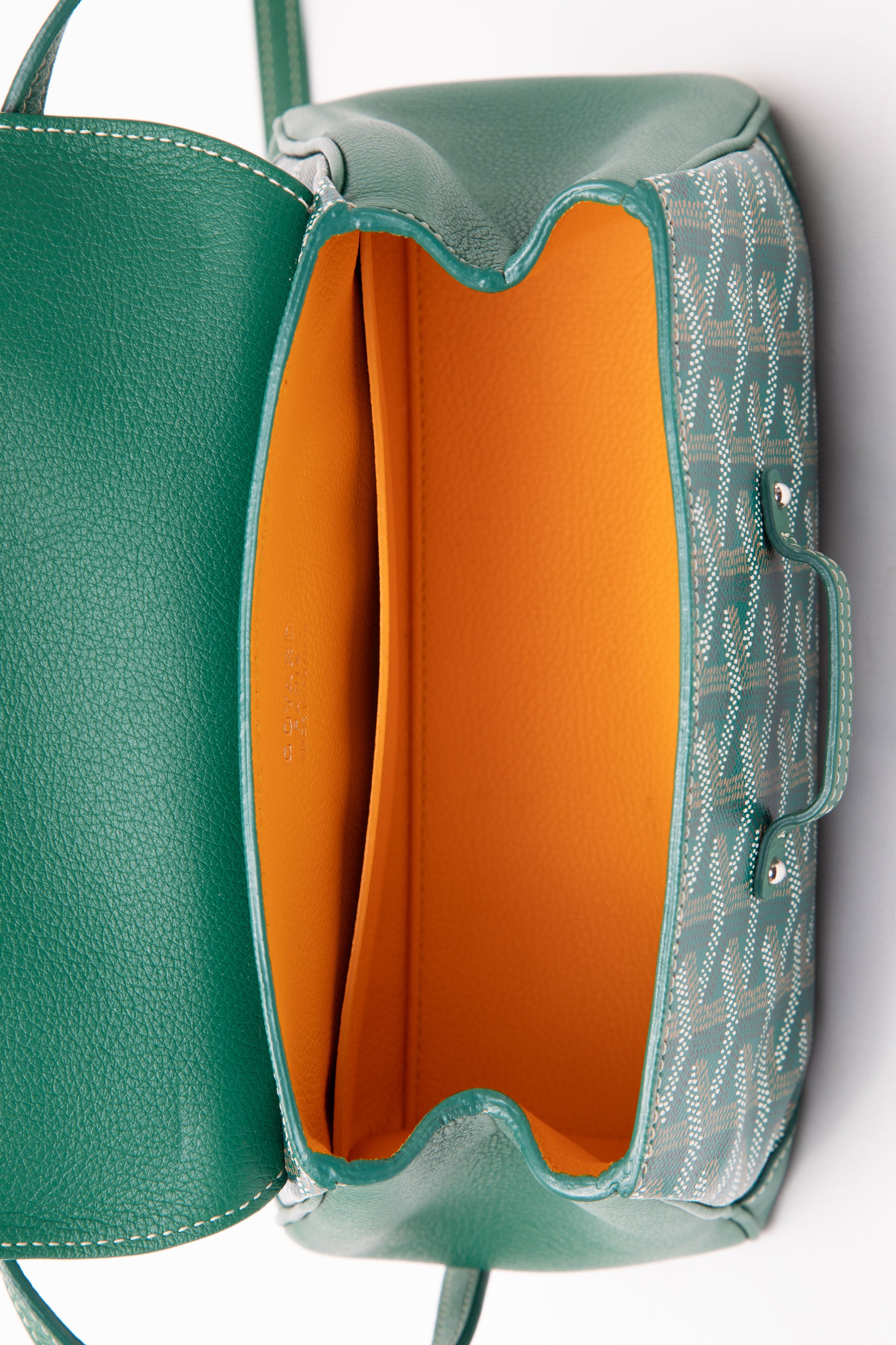 Goyard 2022 Green Goyardine Mini Saigon Top Handle Bag