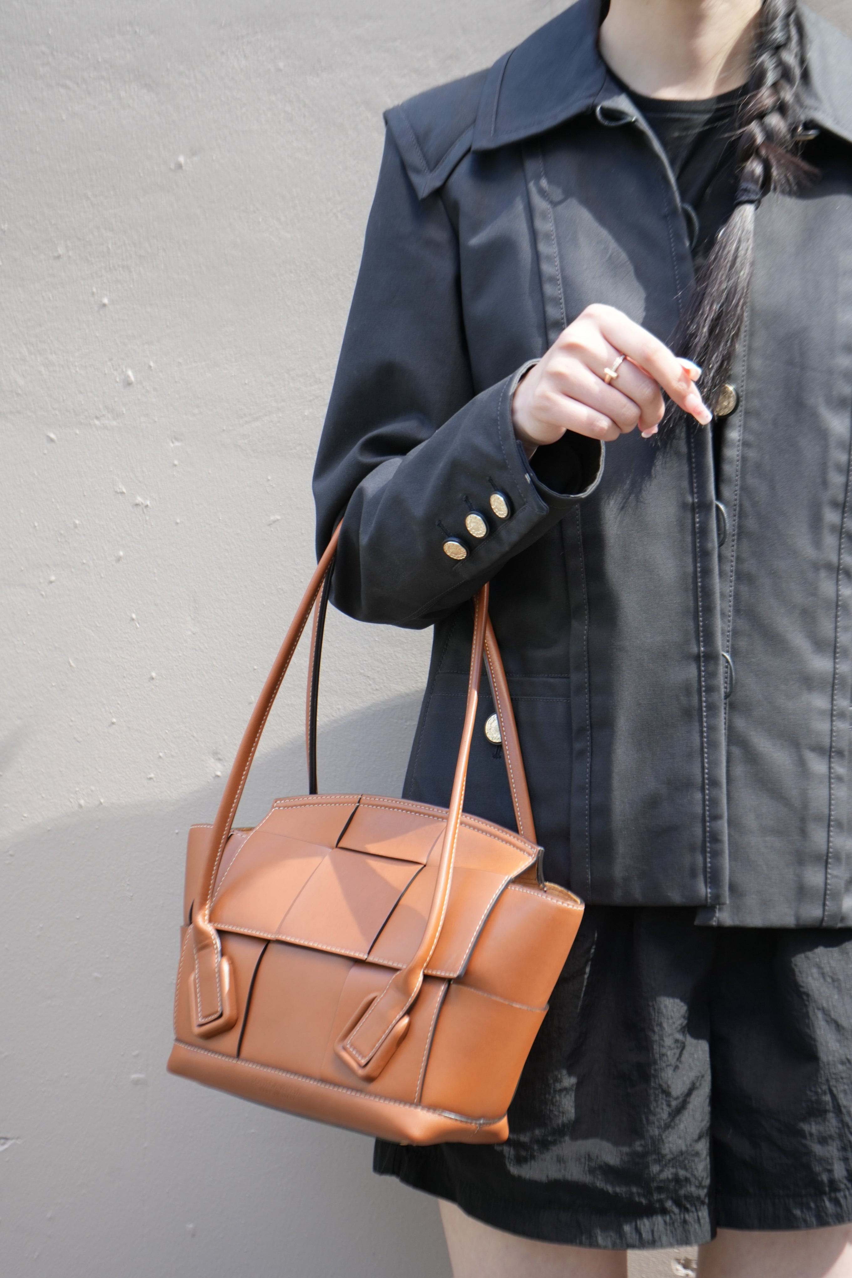 Bottega Veneta Calfskin Intrecciato Small Arco
