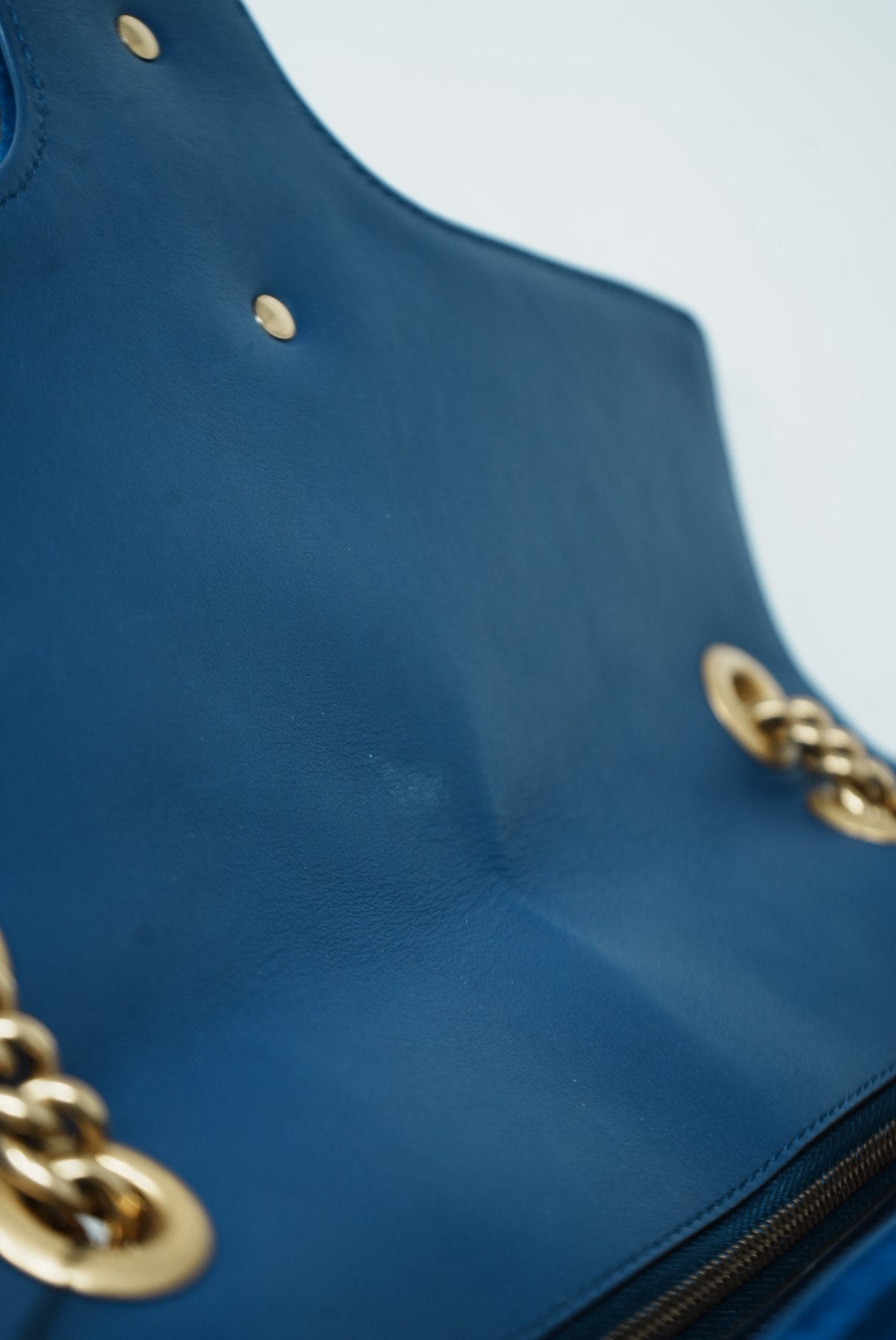 Gucci Blue Velvet GG Marmont Medium