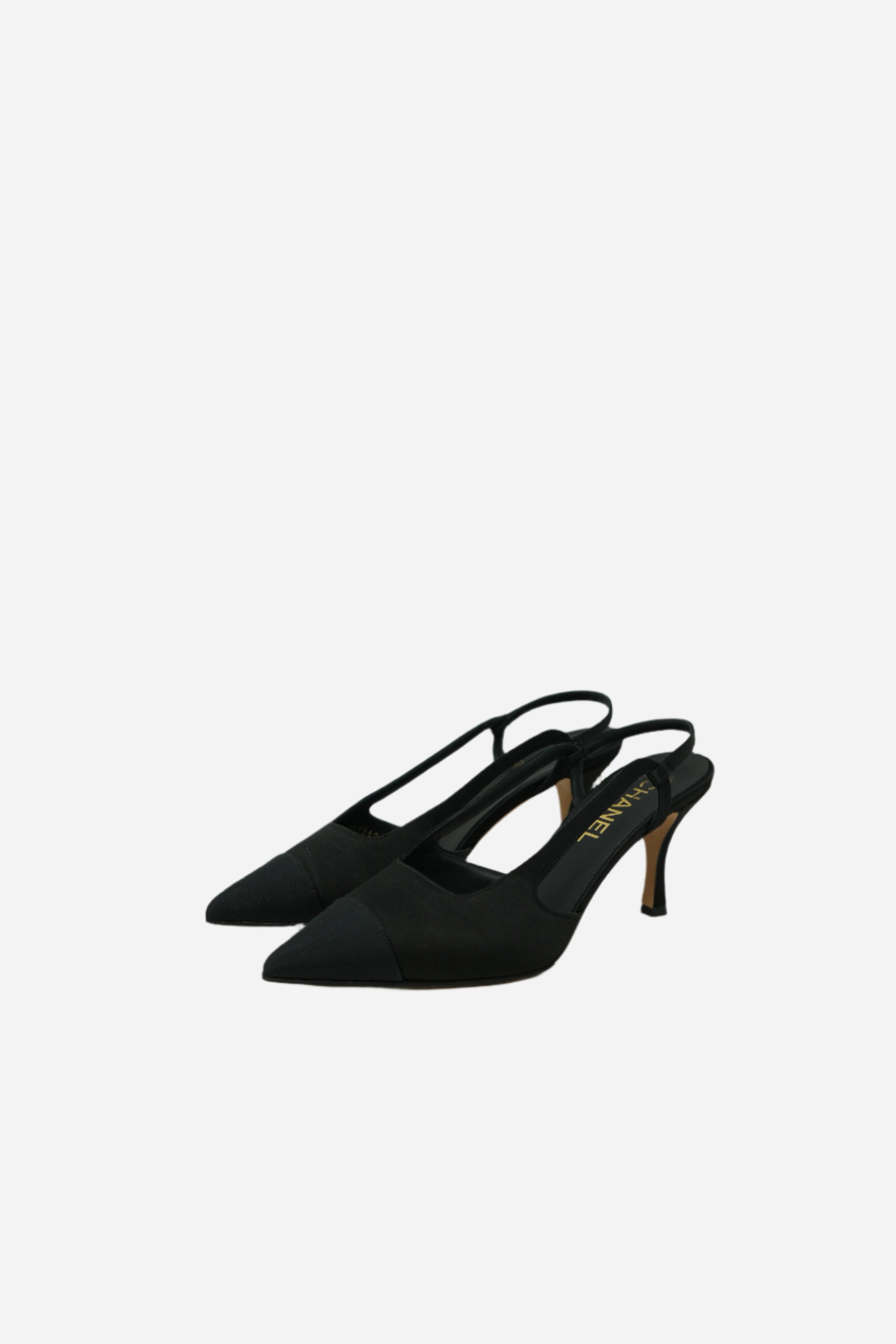 Pre-Owned Chanel Satin Slingback Heels