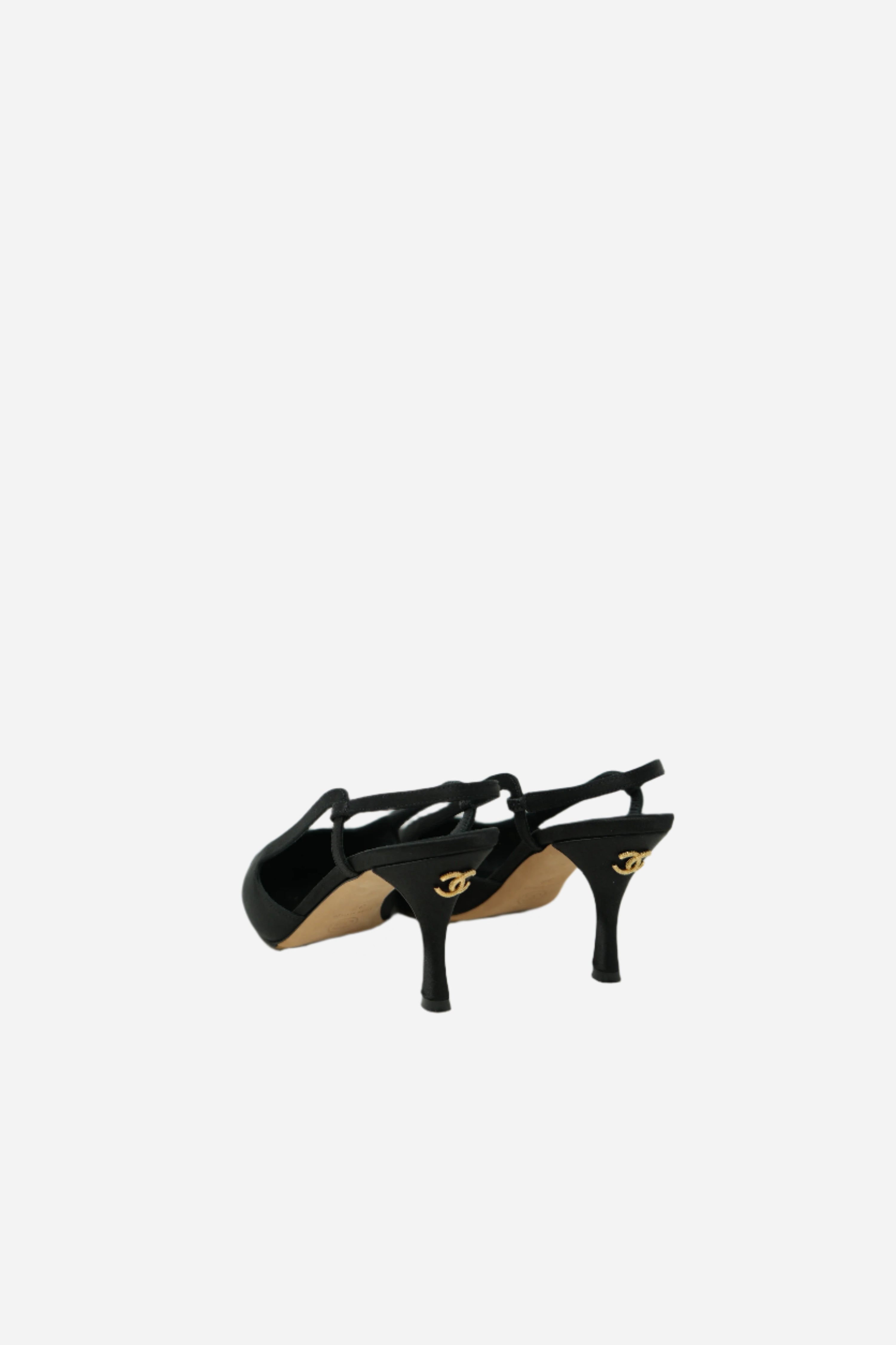 Pre-Owned Chanel Satin Slingback Heels