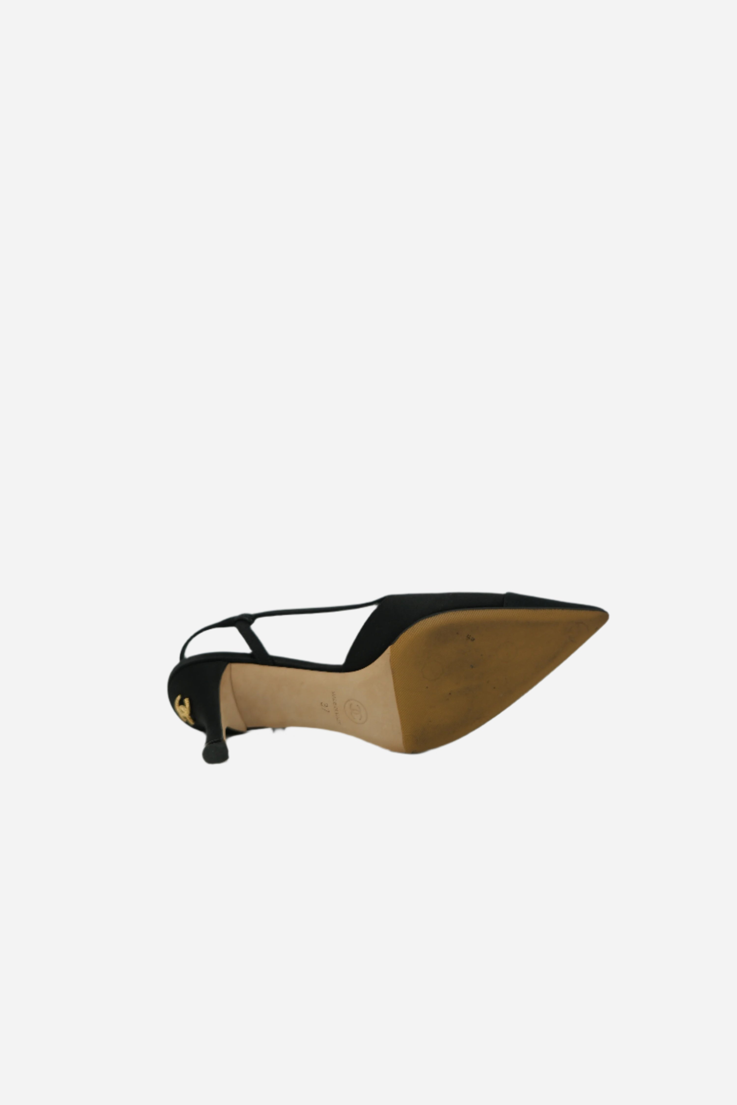 Pre-Owned Chanel Satin Slingback Heels
