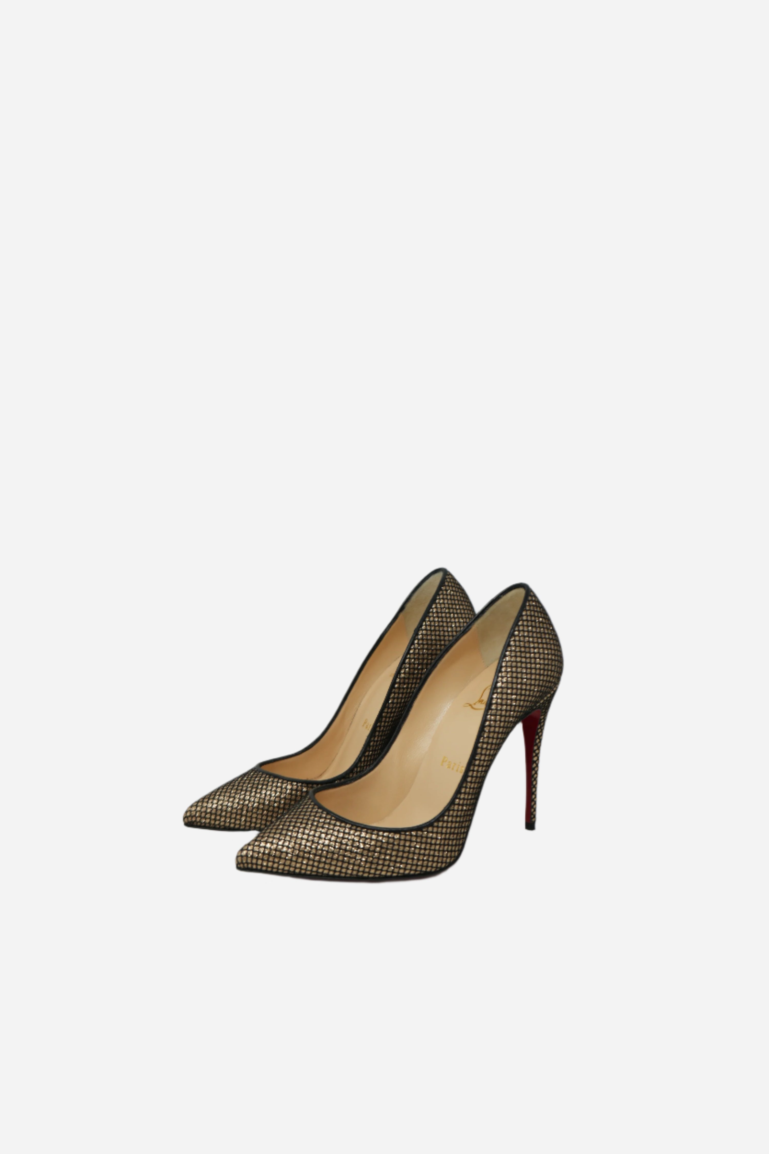 Christian Louboutin Gold Mesh Pumps