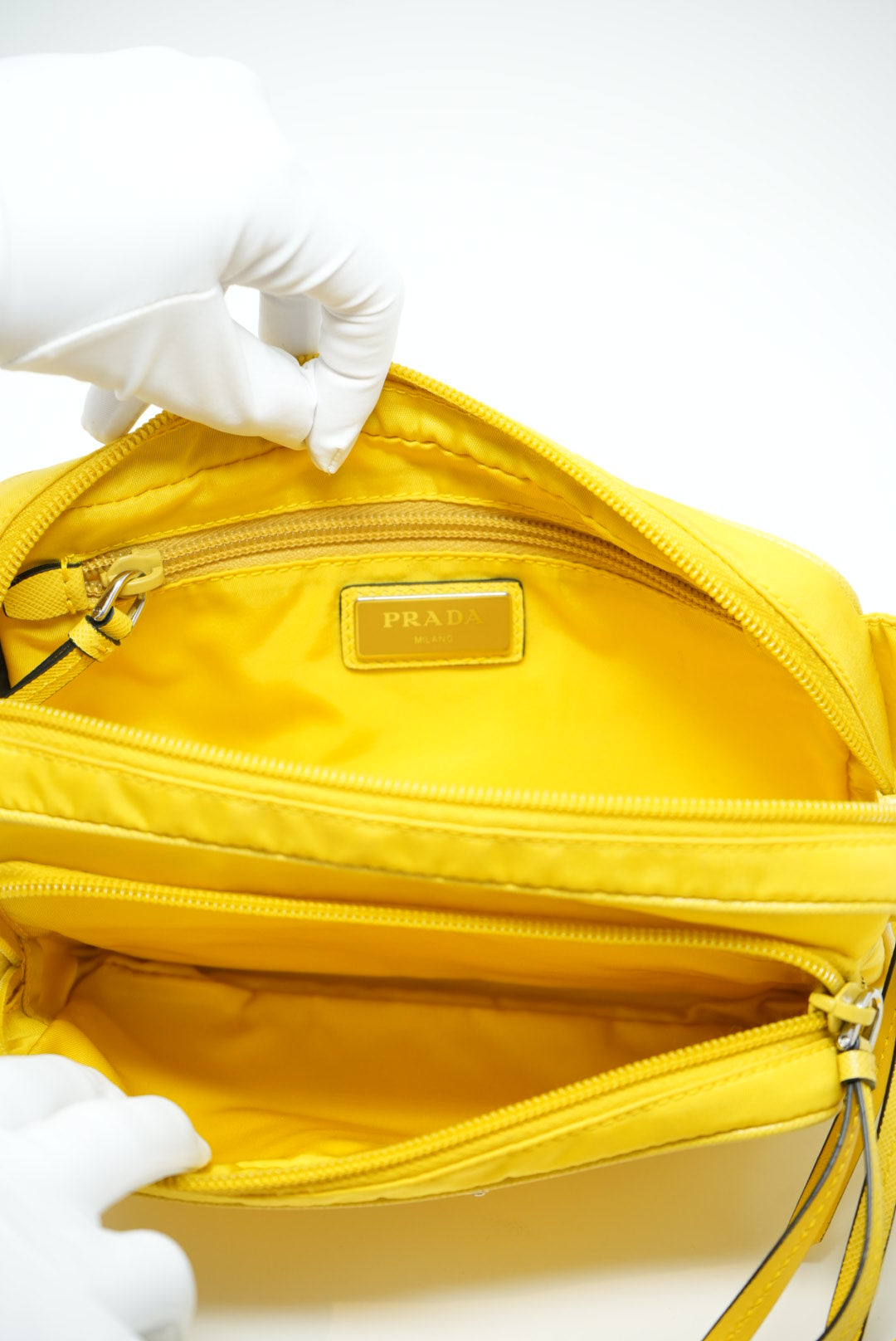 Prada Nylon Belt Bag Yellow