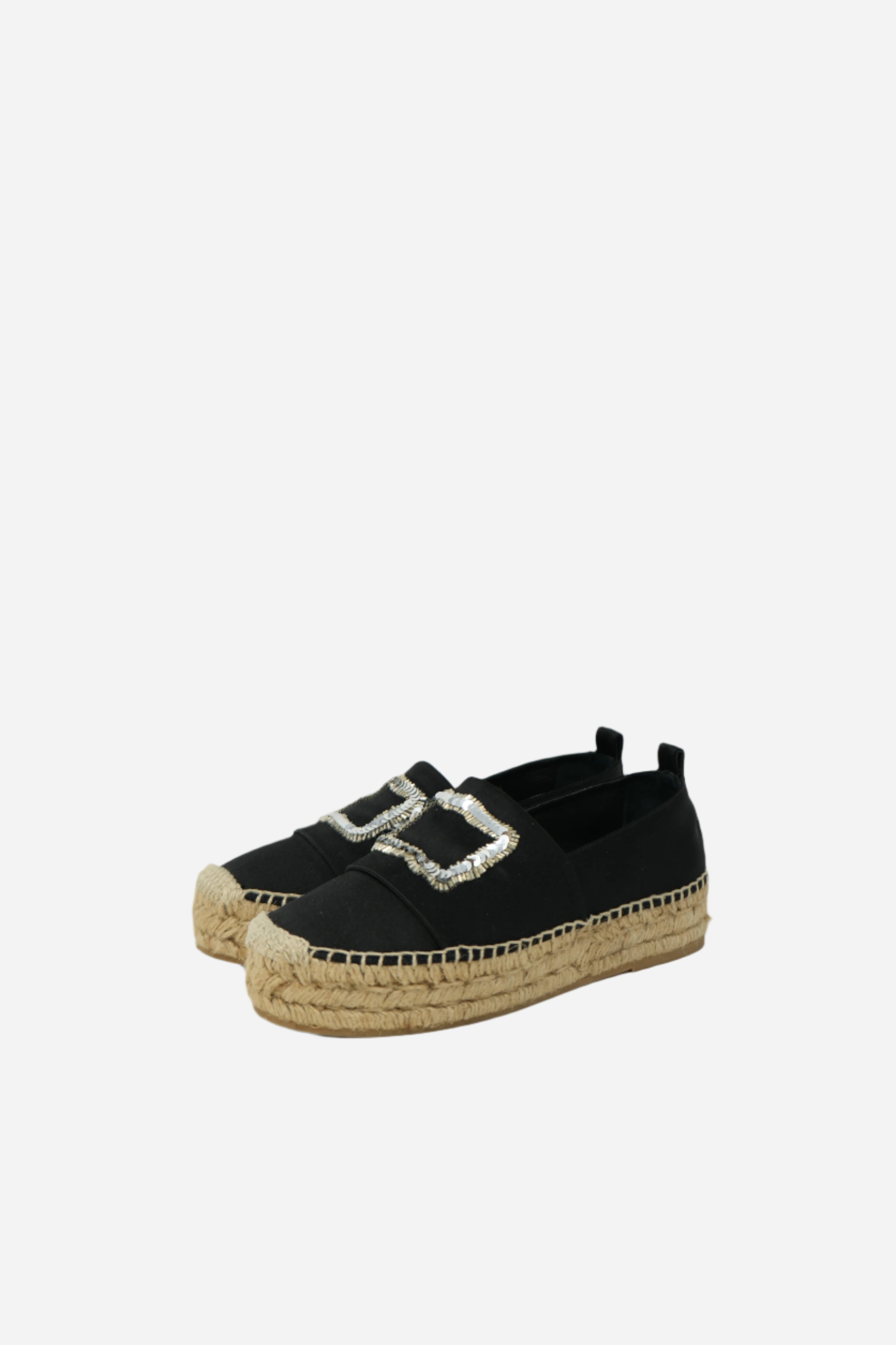 Roger Vivier Sequin Buckle Espadrilles