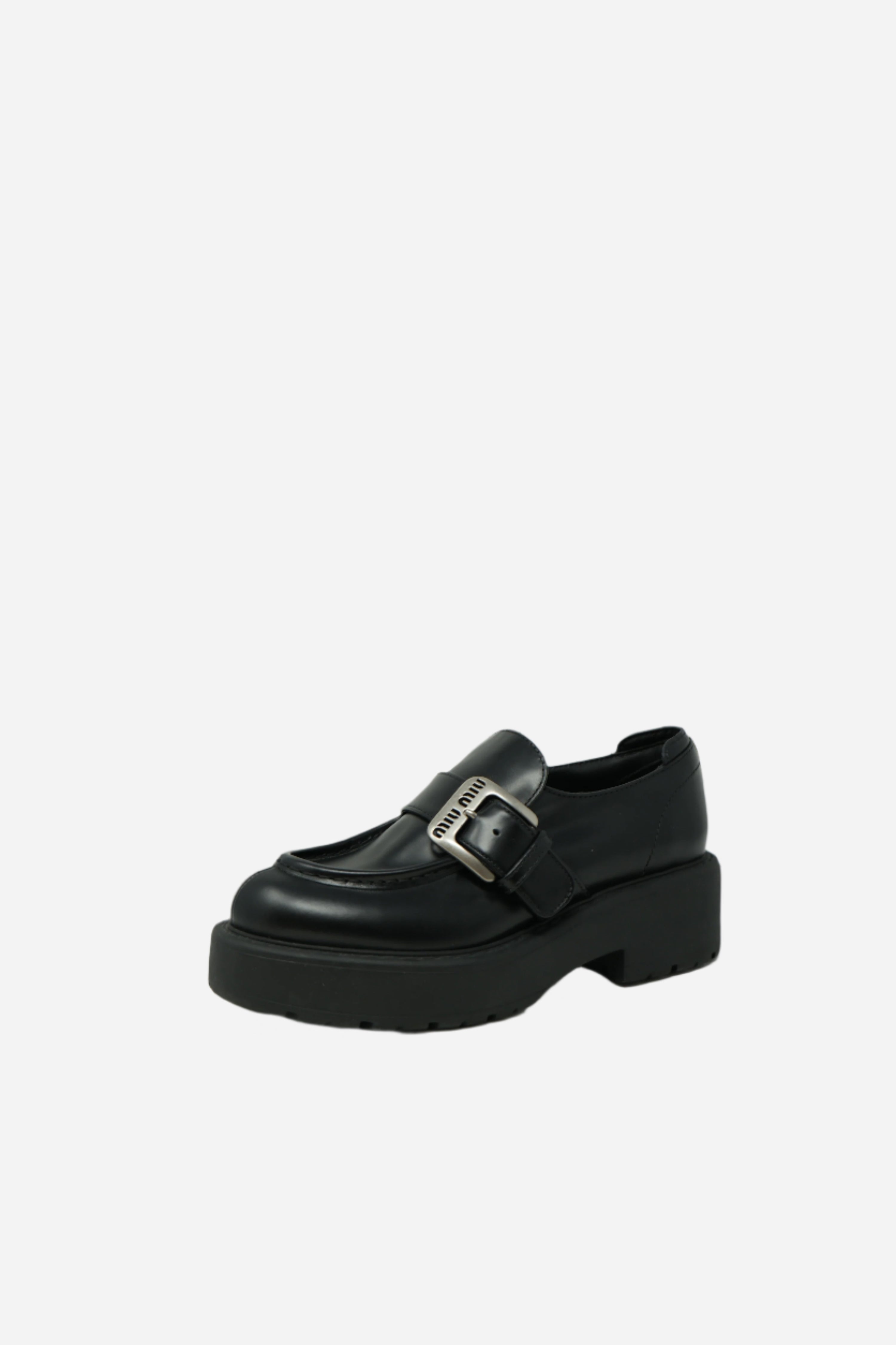 Miu Miu Calfskin Platform Loafers