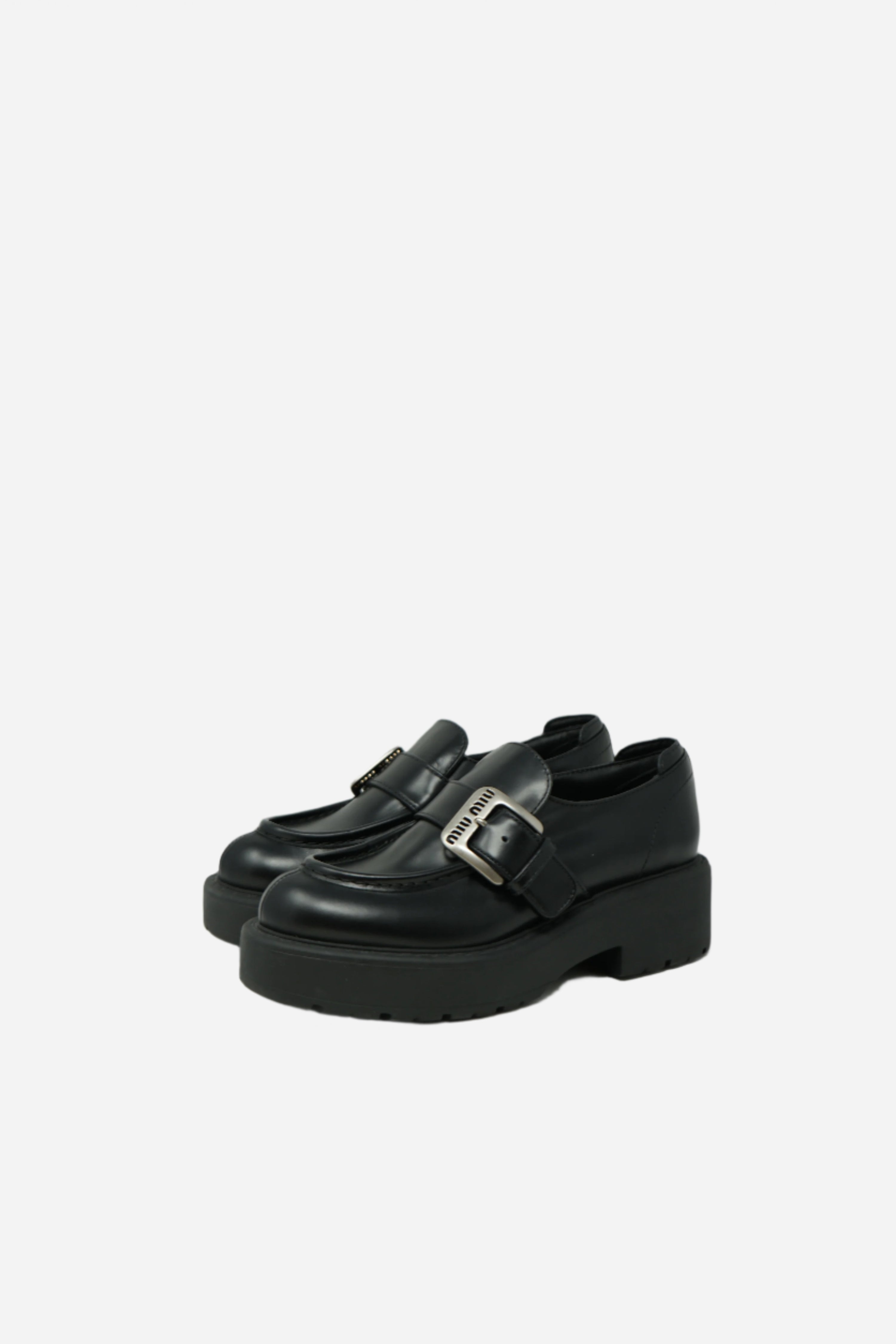 Miu Miu Calfskin Platform Loafers