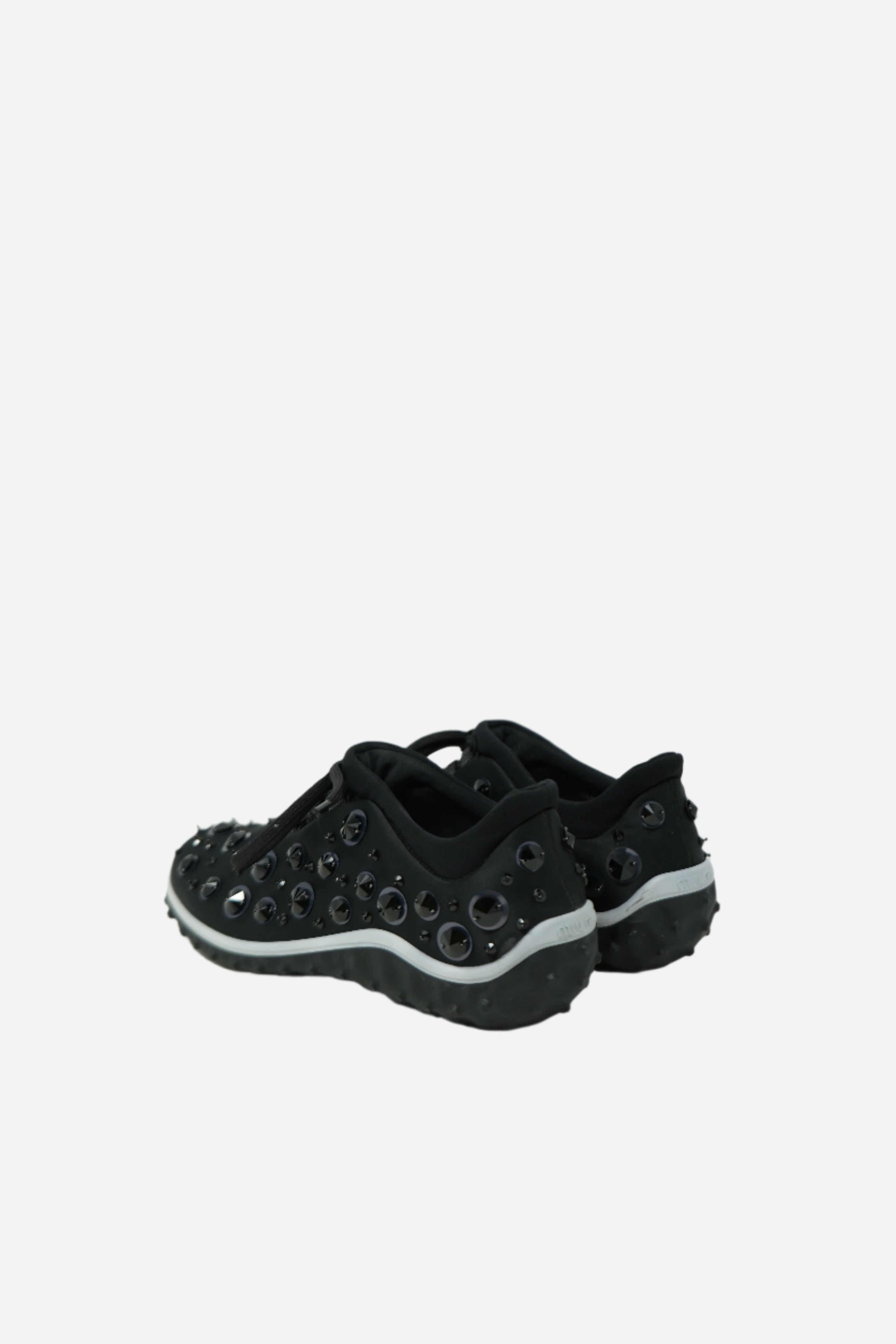 Miu Miu Embellished Nylon Sneakers