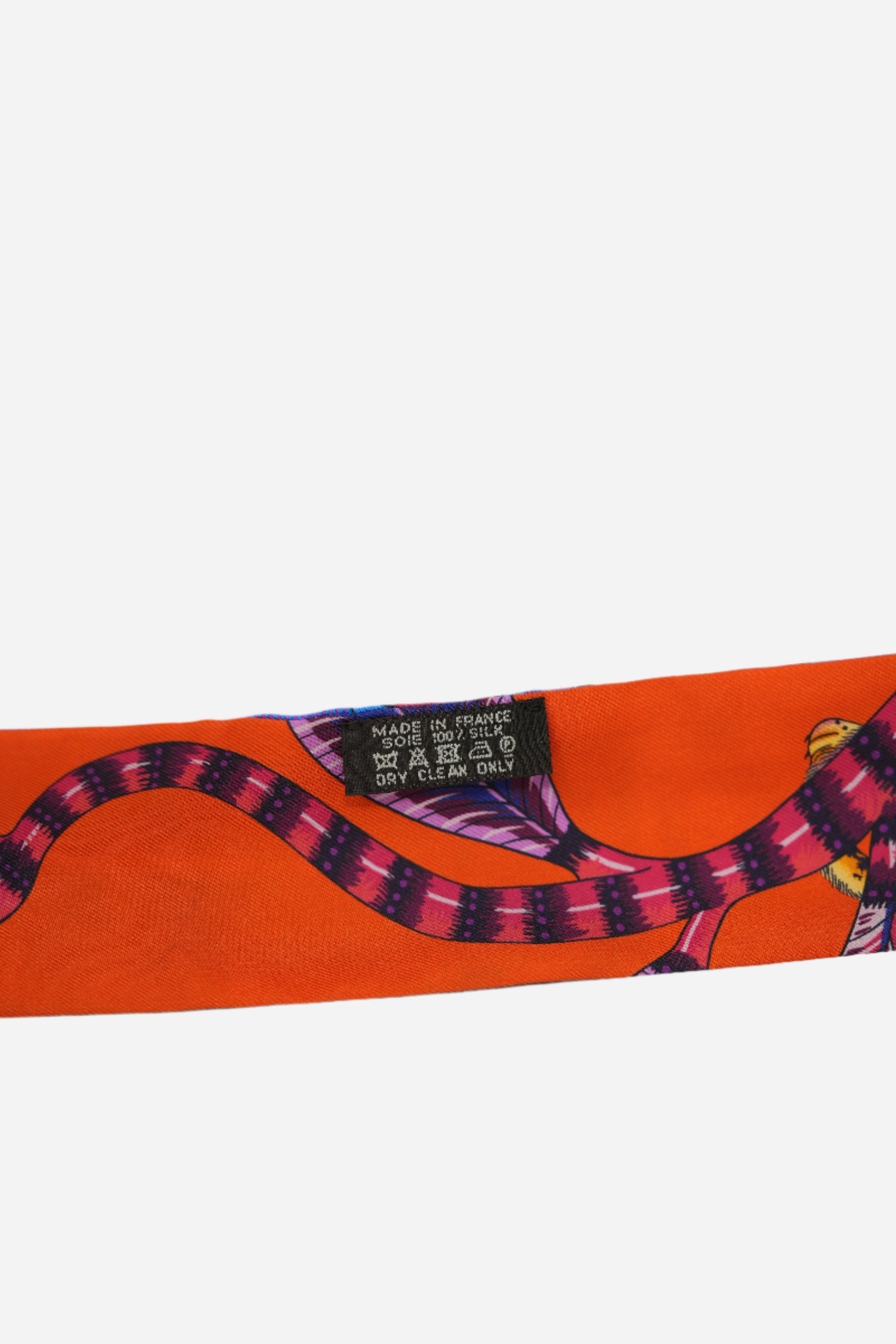 Hermes Orange/Purple The Savana Dance Twilly W/washing label