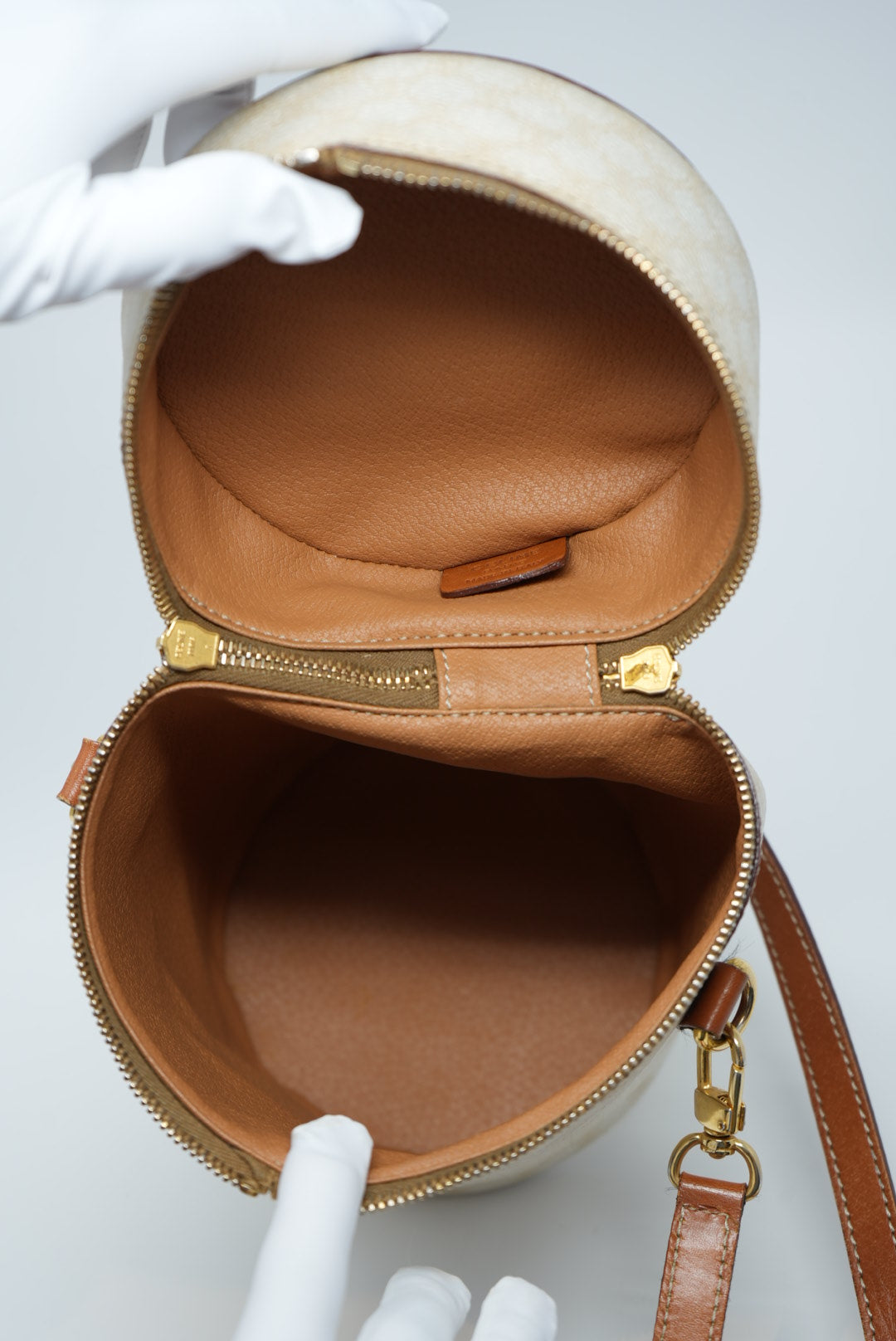 Celine White Macadam Crossbody Bag