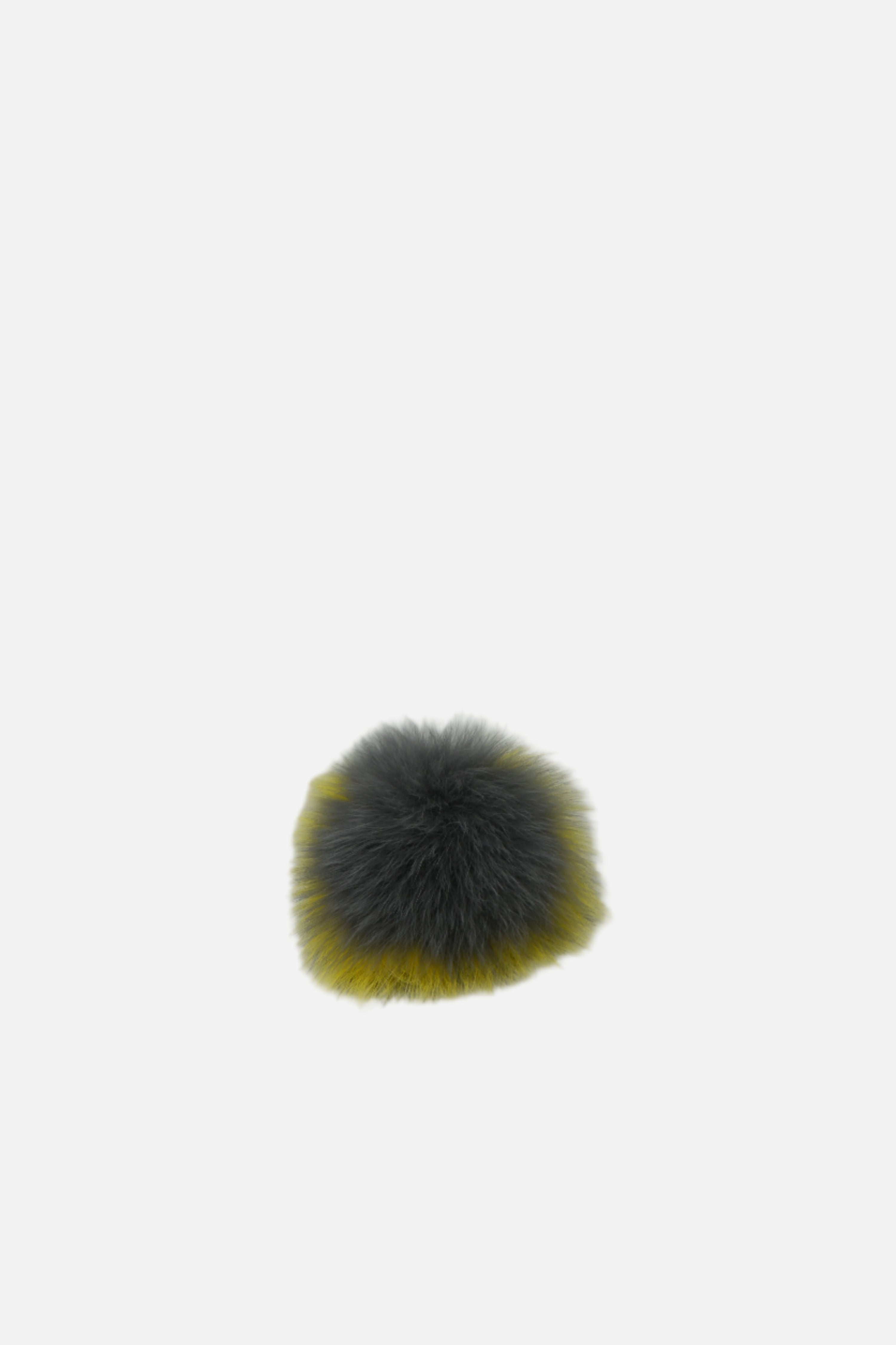 Fendi Fox Fur Charm Grey/Yellow