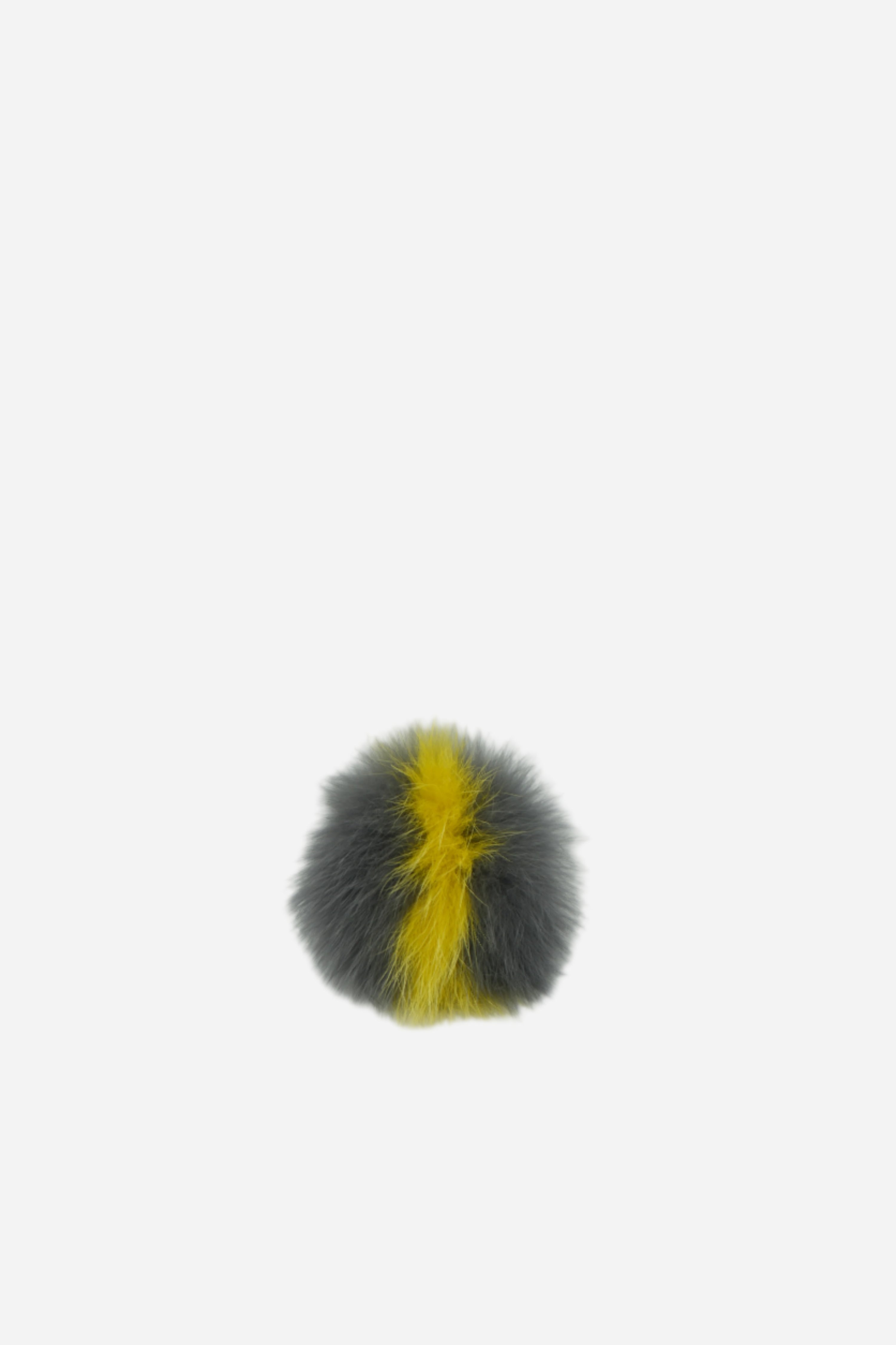 Fendi Fox Fur Charm Grey/Yellow