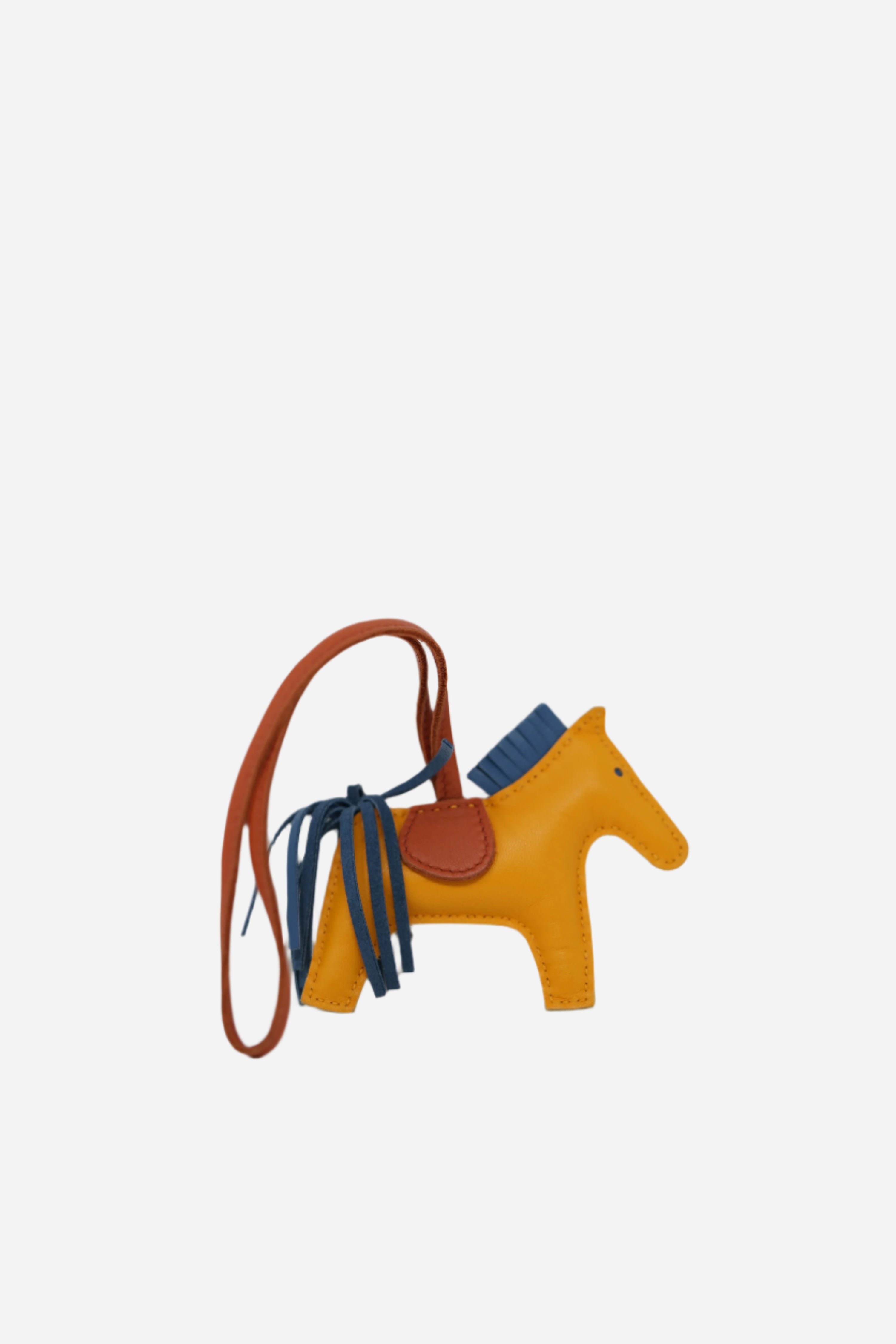 Hermes Leather Jaune/Bleu Rodeo PM