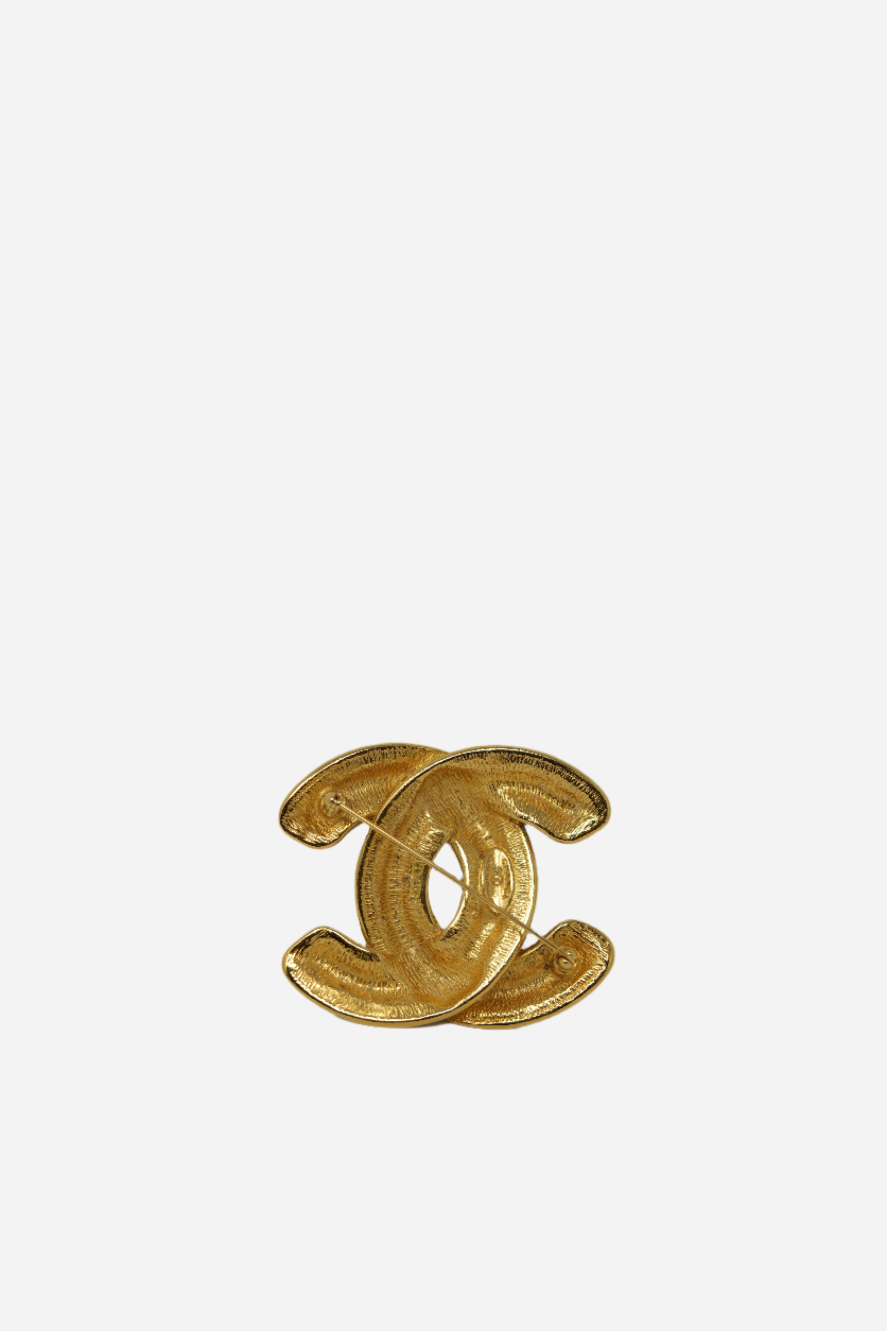 Pre-owned CHANEL 80's Quilted CC Brooch Large
