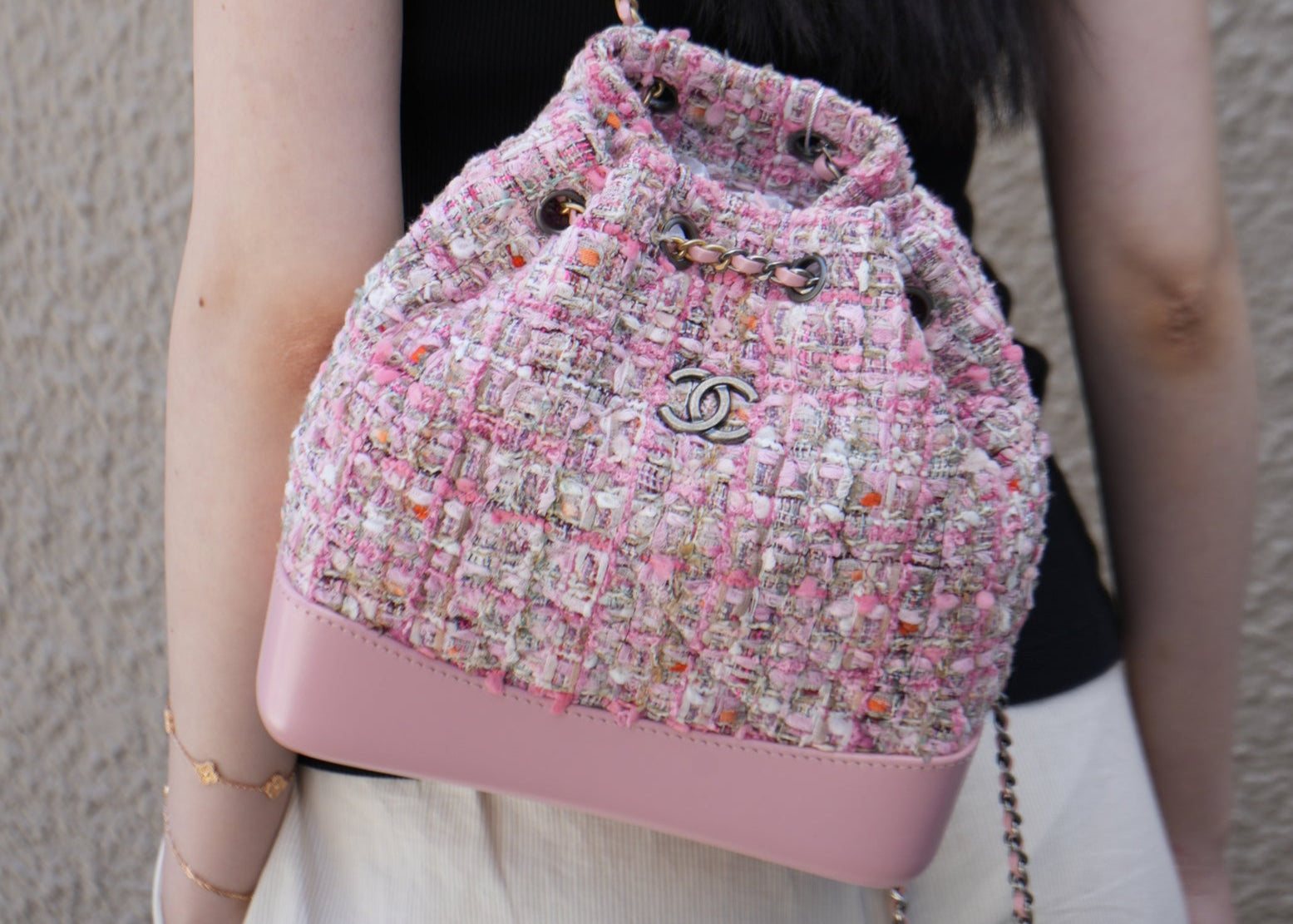 Pre-Owned Chanel Tweed Gabrielle Backpack