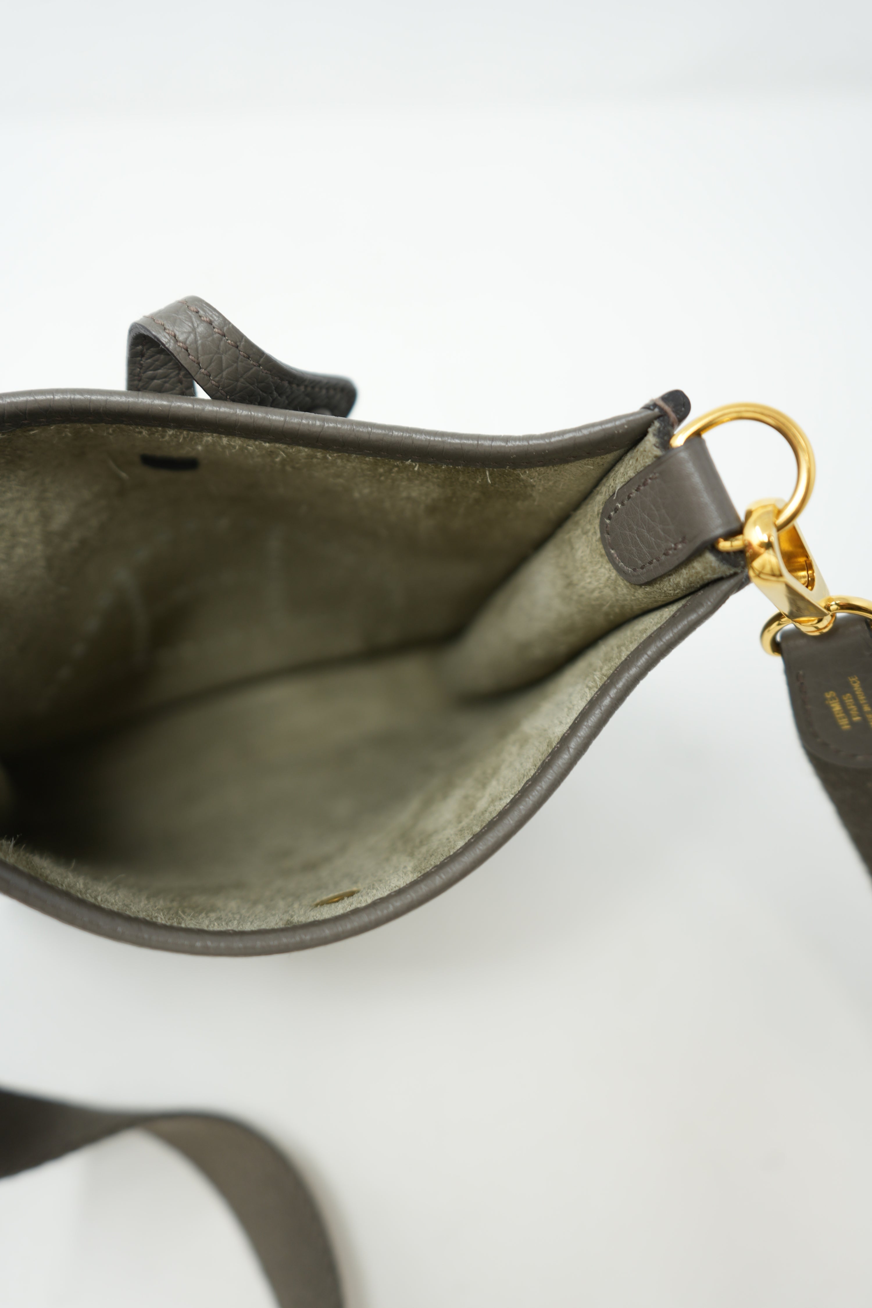Hermes 2019 Evelyne Mini Gris Etain TC Leather