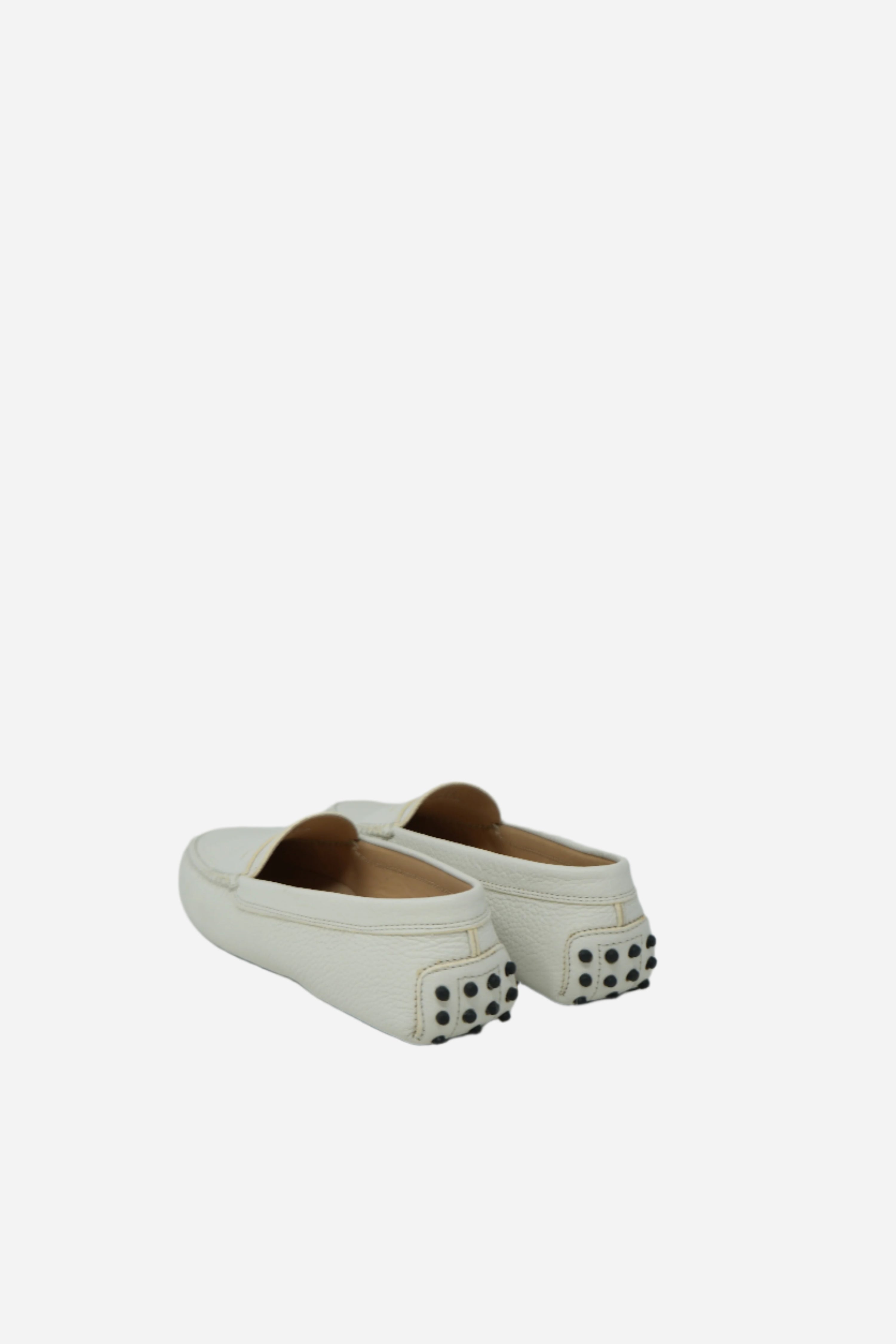 Tod's White Leather Gommini Loafers NW