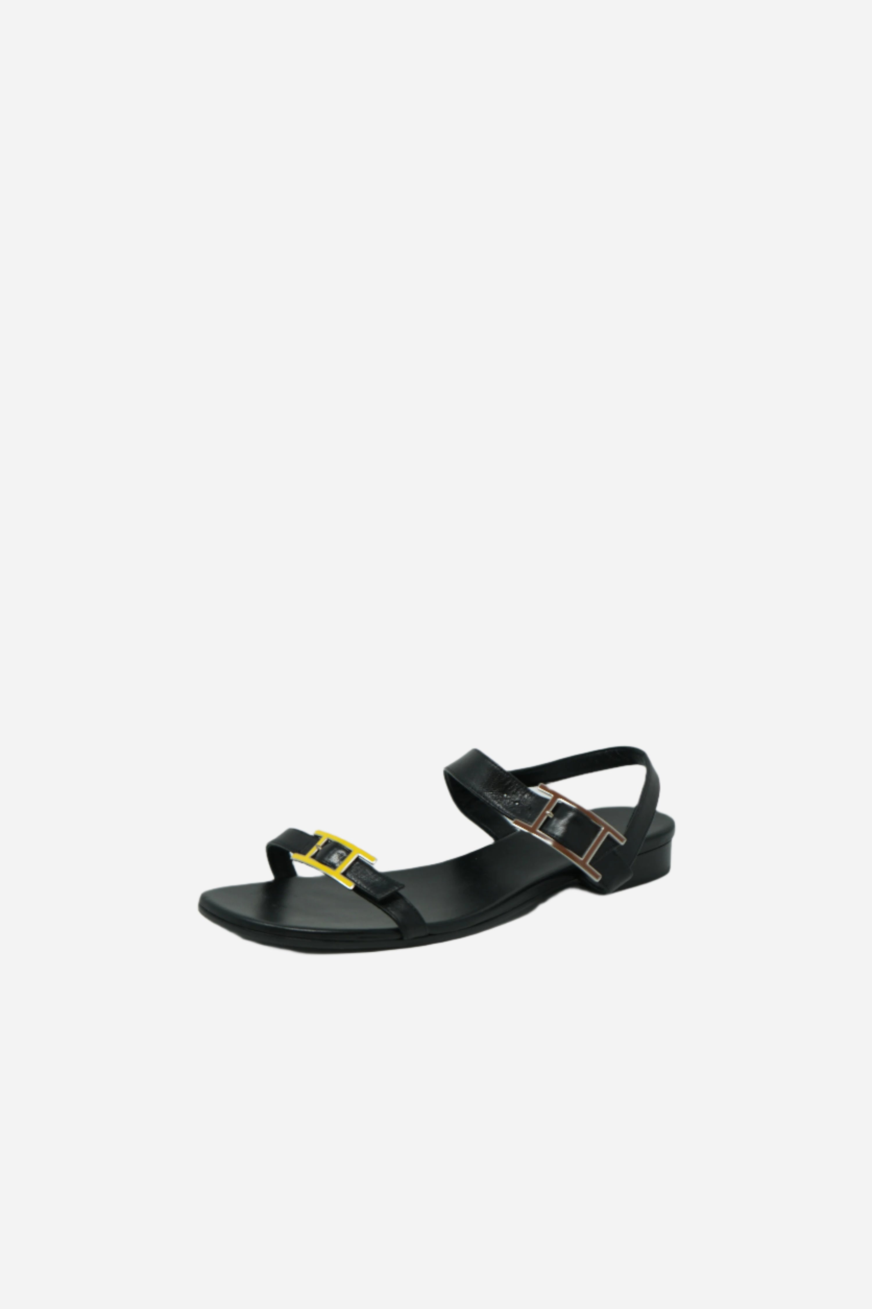 Hermes Egerie Yellow H Buckle Sandals