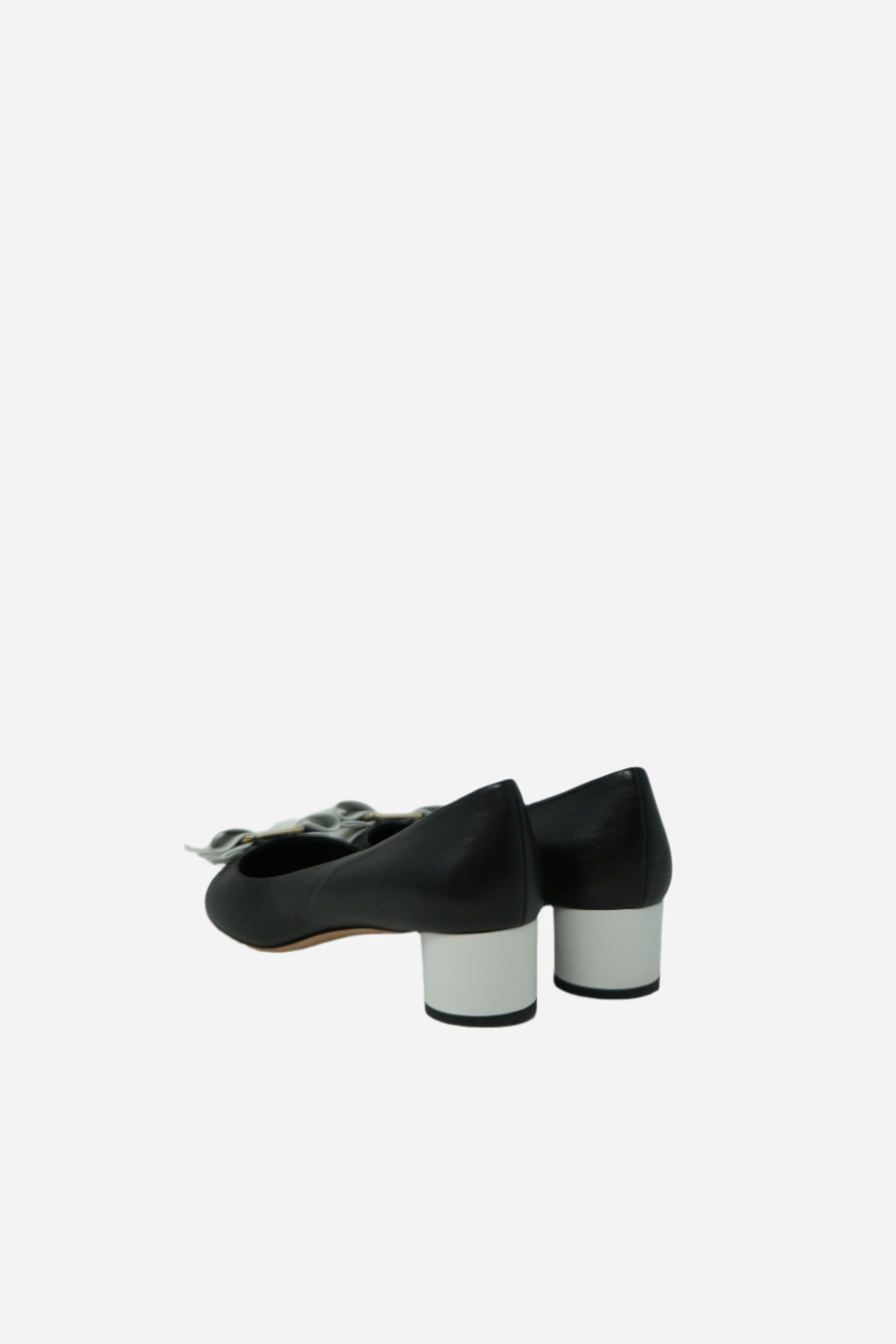 Ferragamo bow Block Heel Pumps