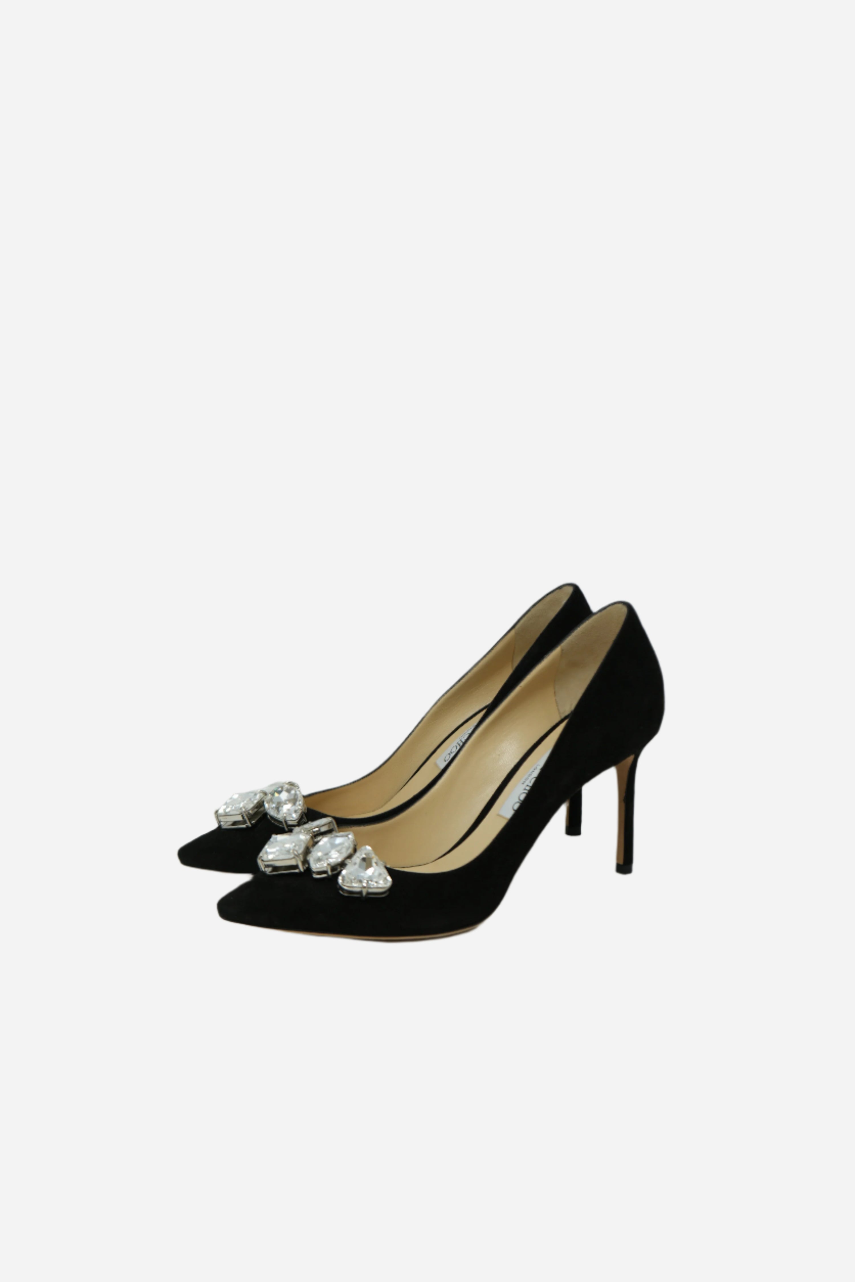 Jimmy Choo Crystal Suede Pumps