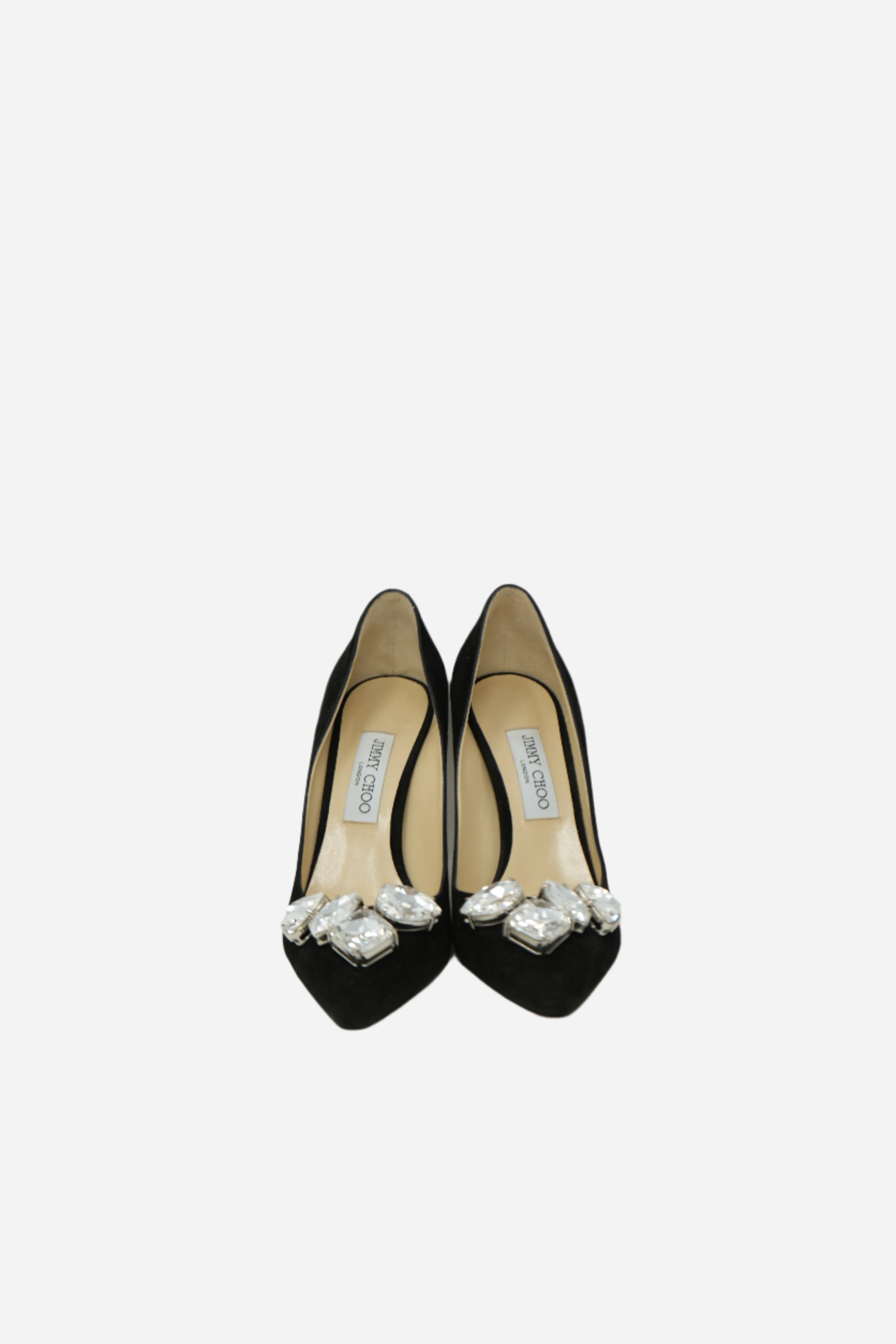 Jimmy Choo Crystal Suede Pumps