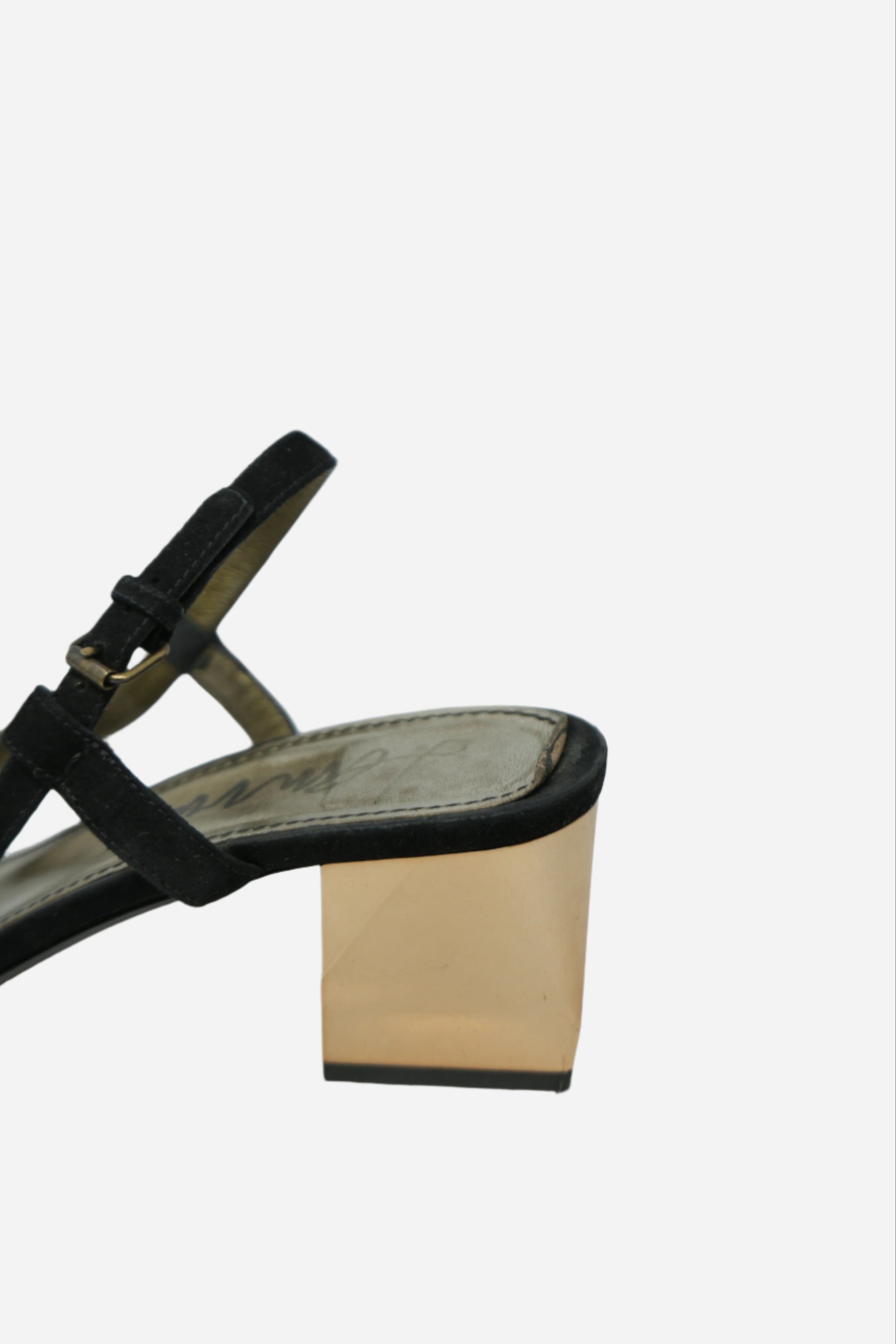 Lanvin Studded Satin T-Strap Sandals