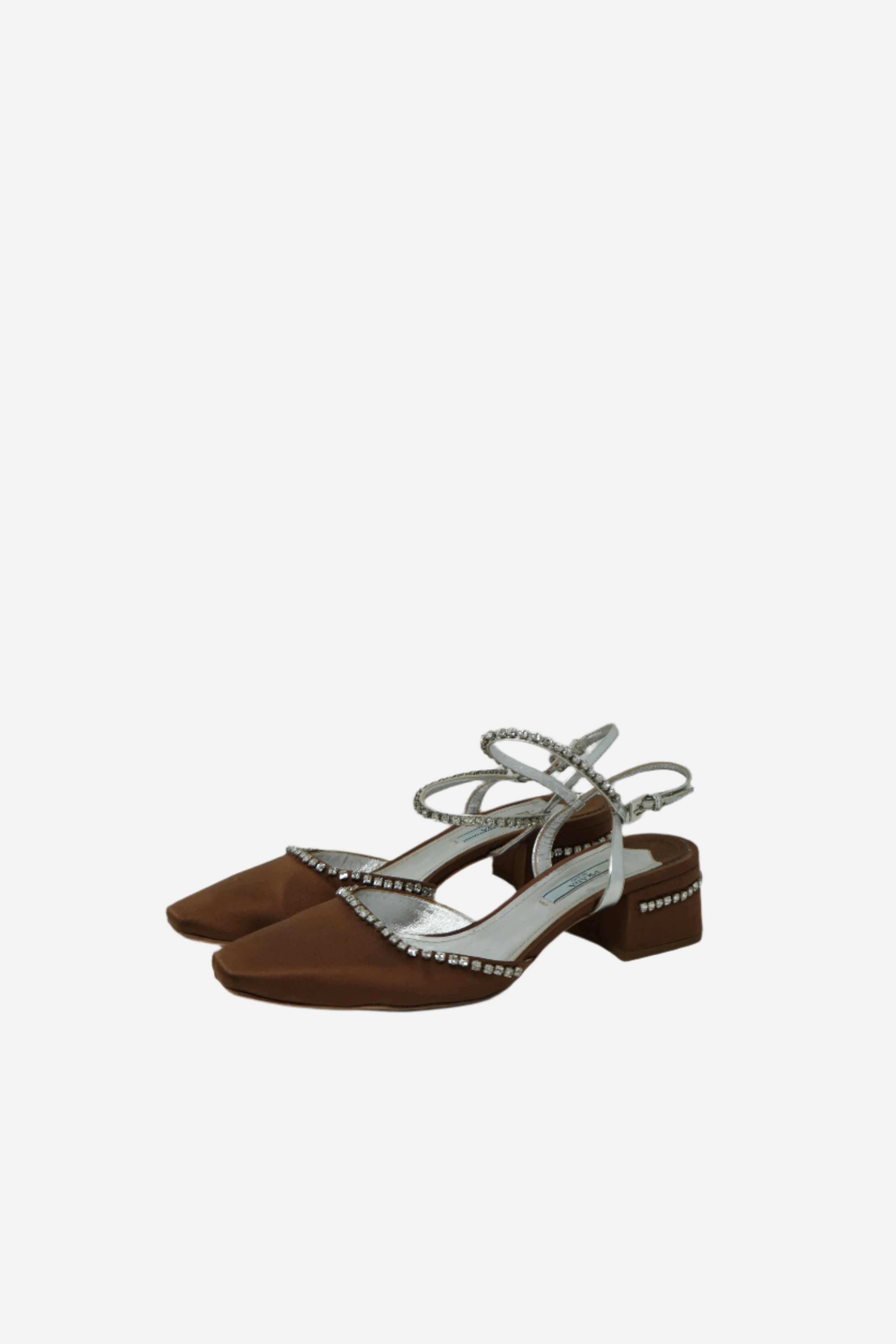 Prada Satin Square Toe Sandals