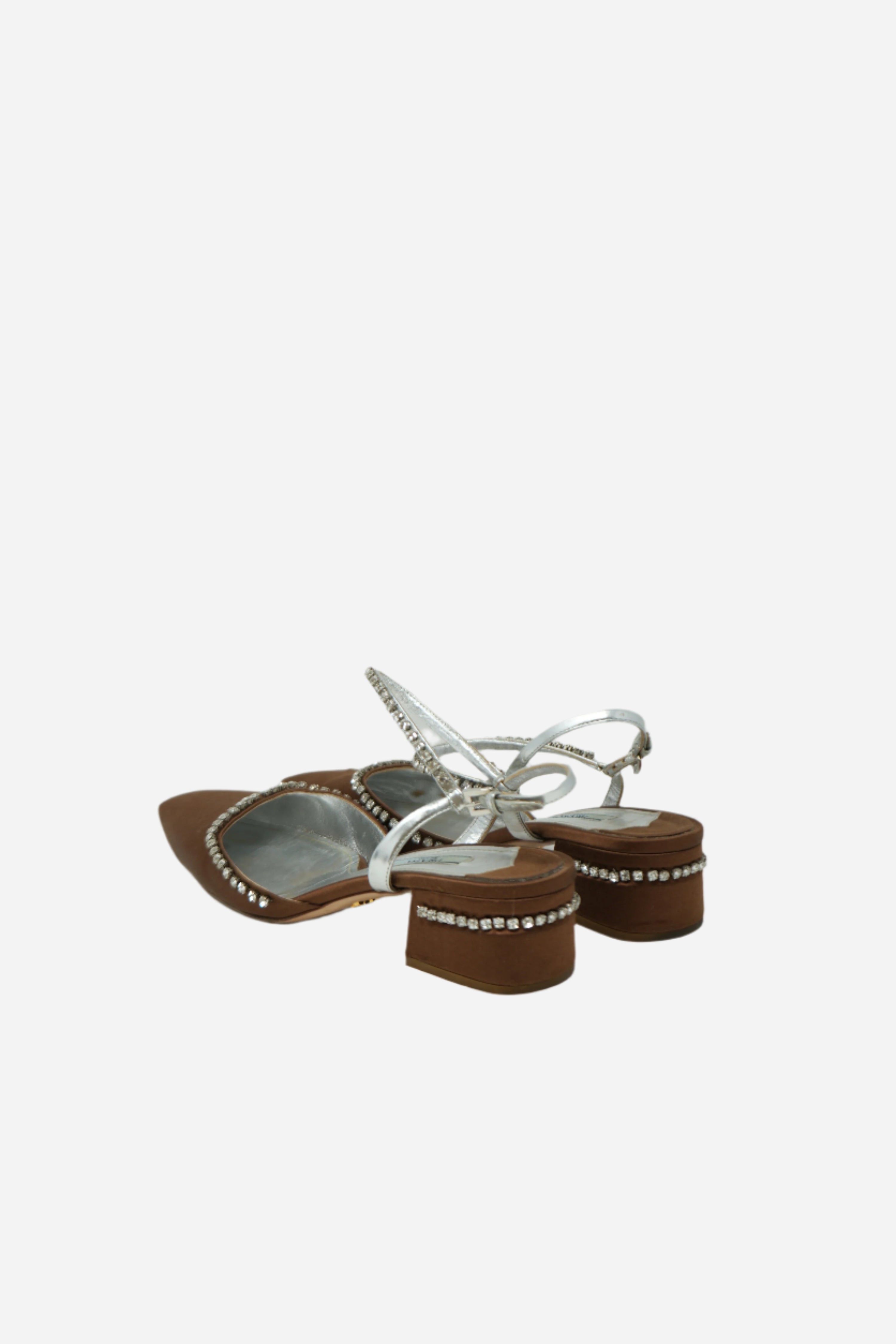 Prada Satin Square Toe Sandals