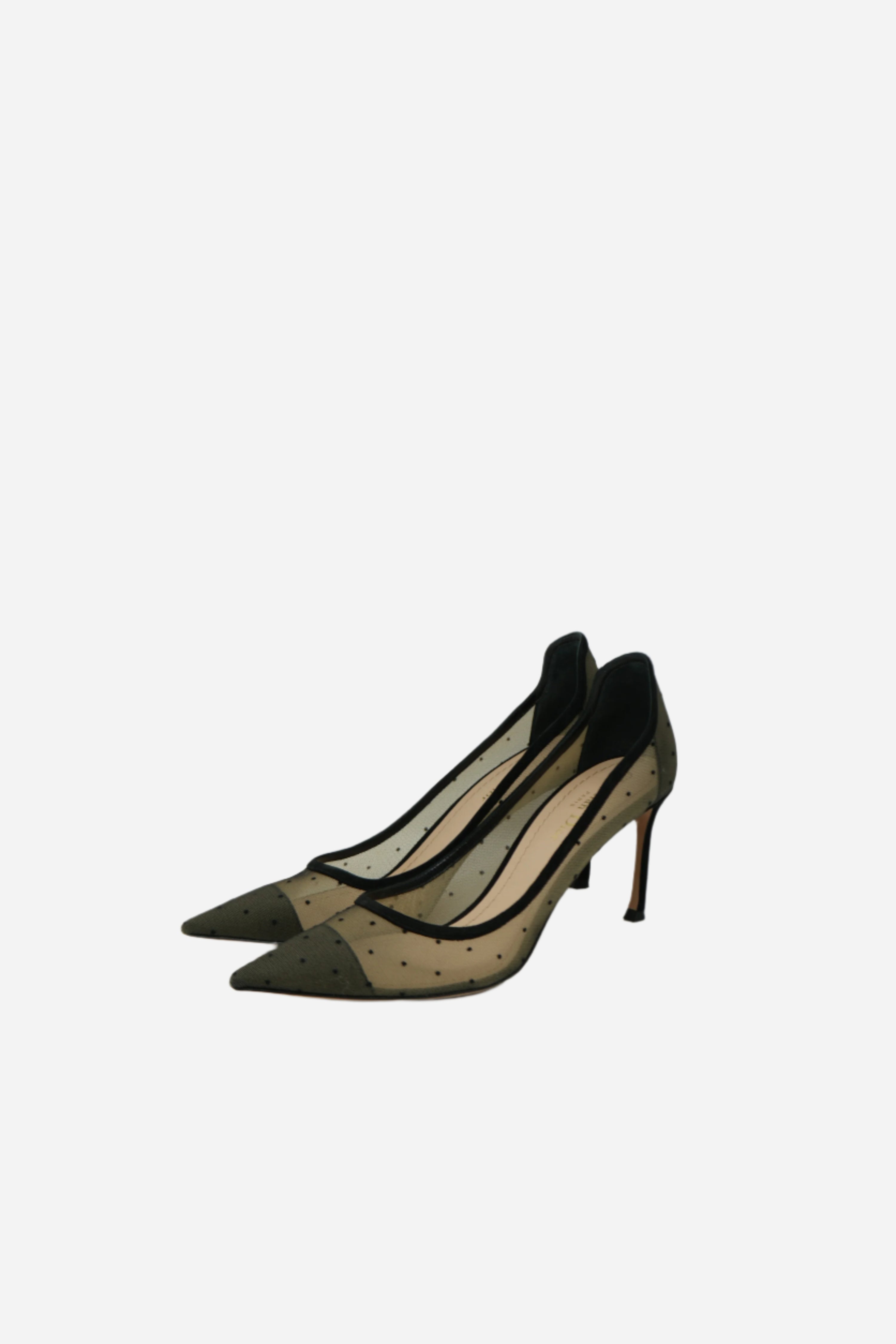 Dior Mesh Polka Pointed Pumps