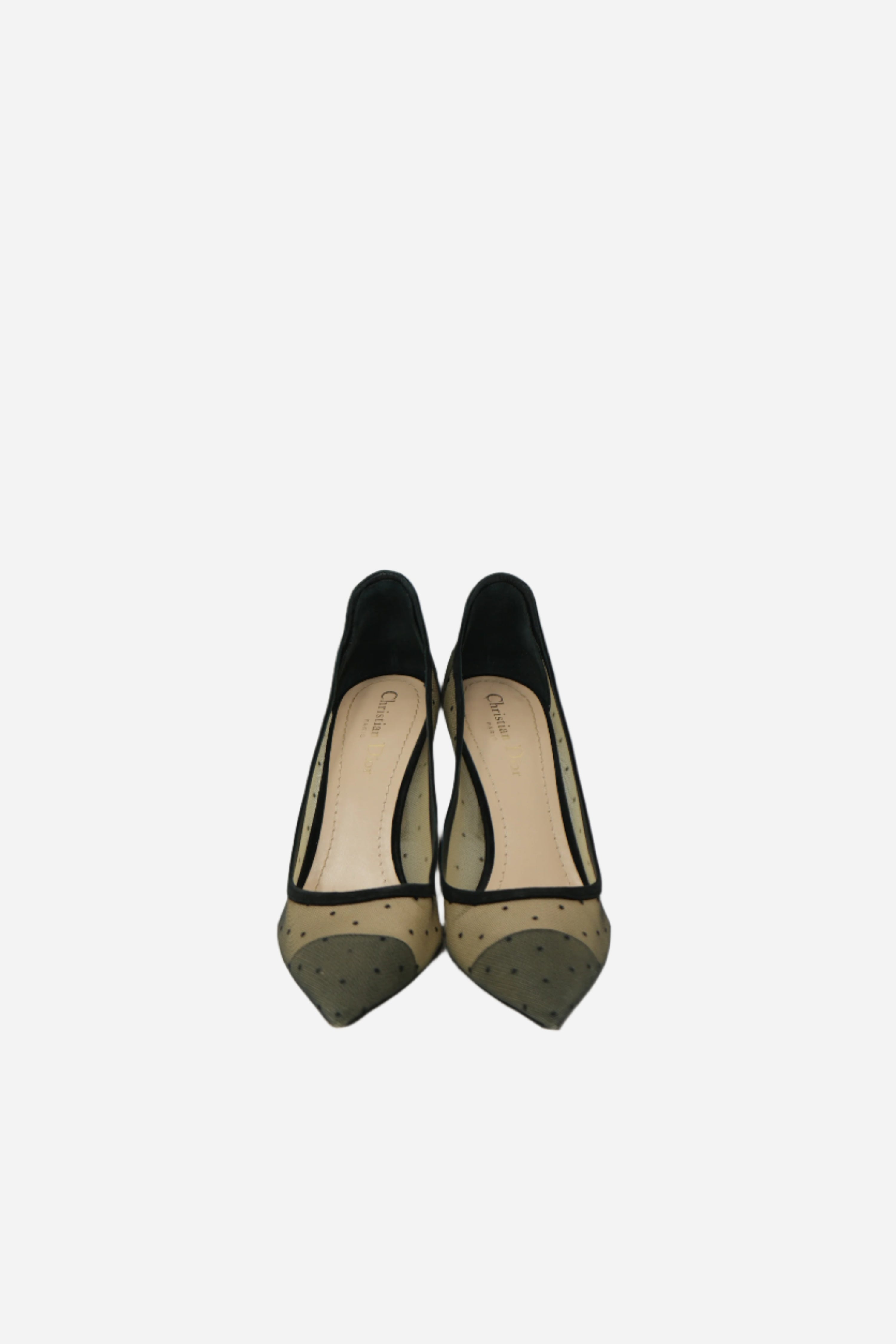 Dior Mesh Polka Pointed Pumps
