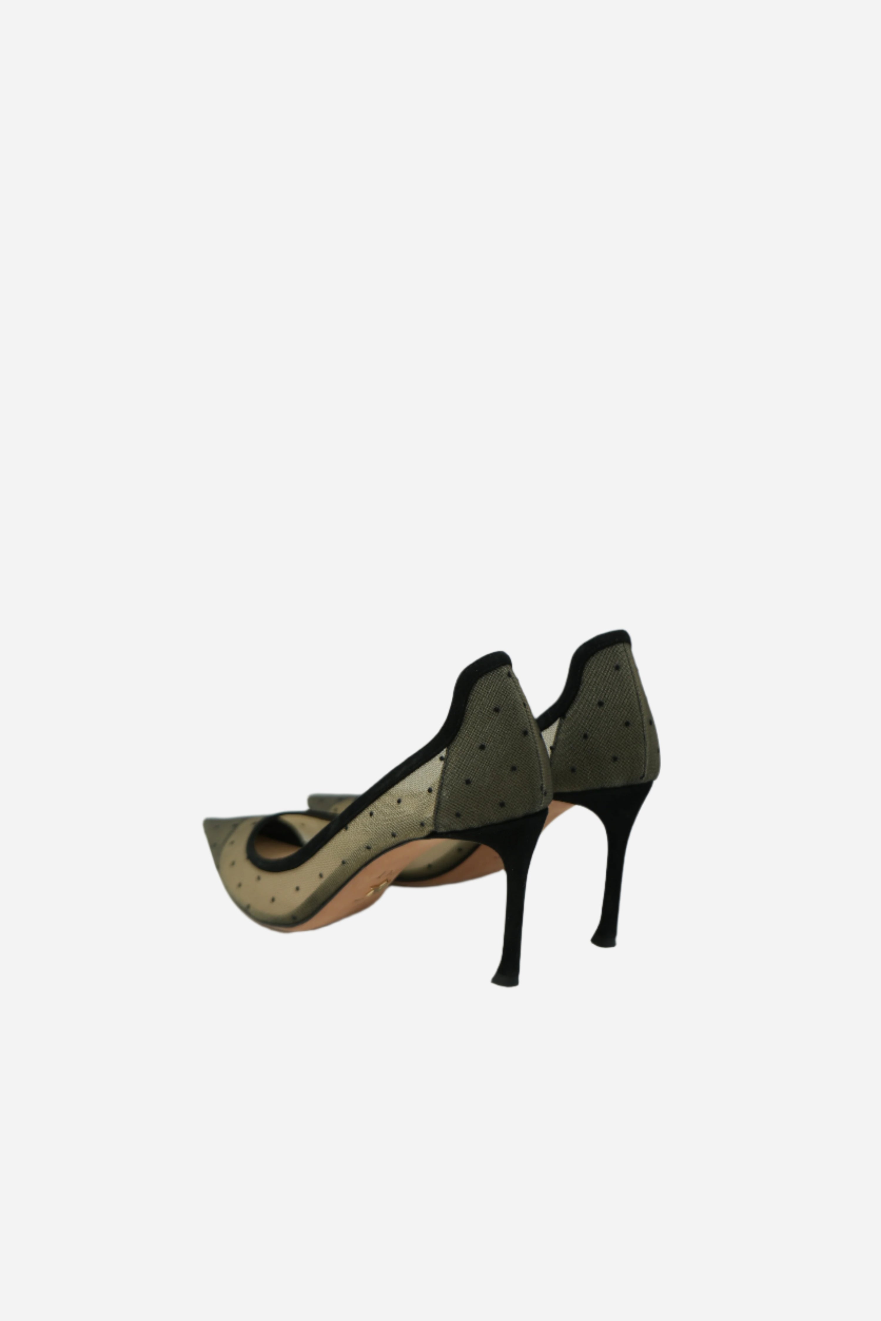 Dior Mesh Polka Pointed Pumps