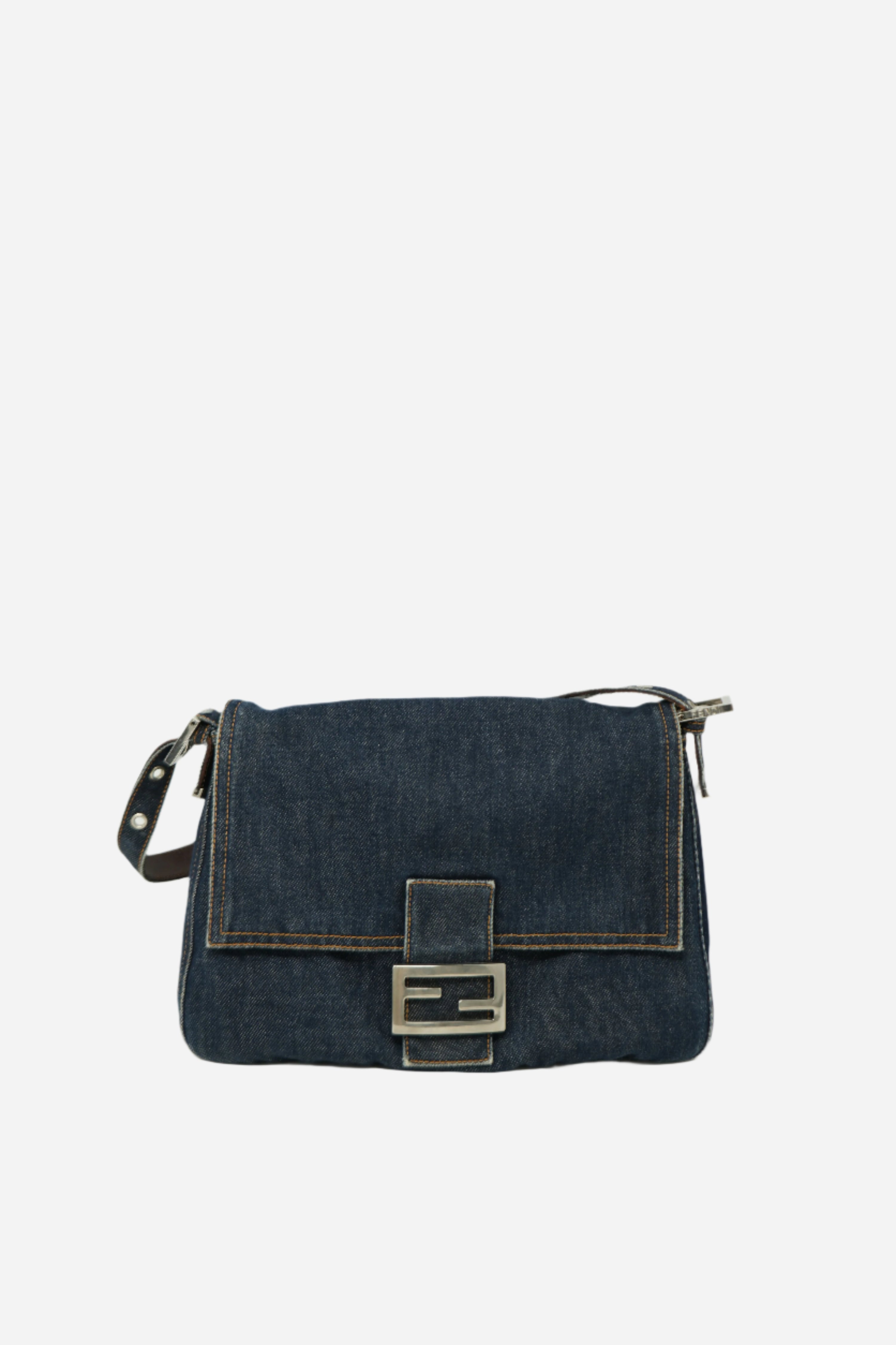 Fendi Large Denim Baguette