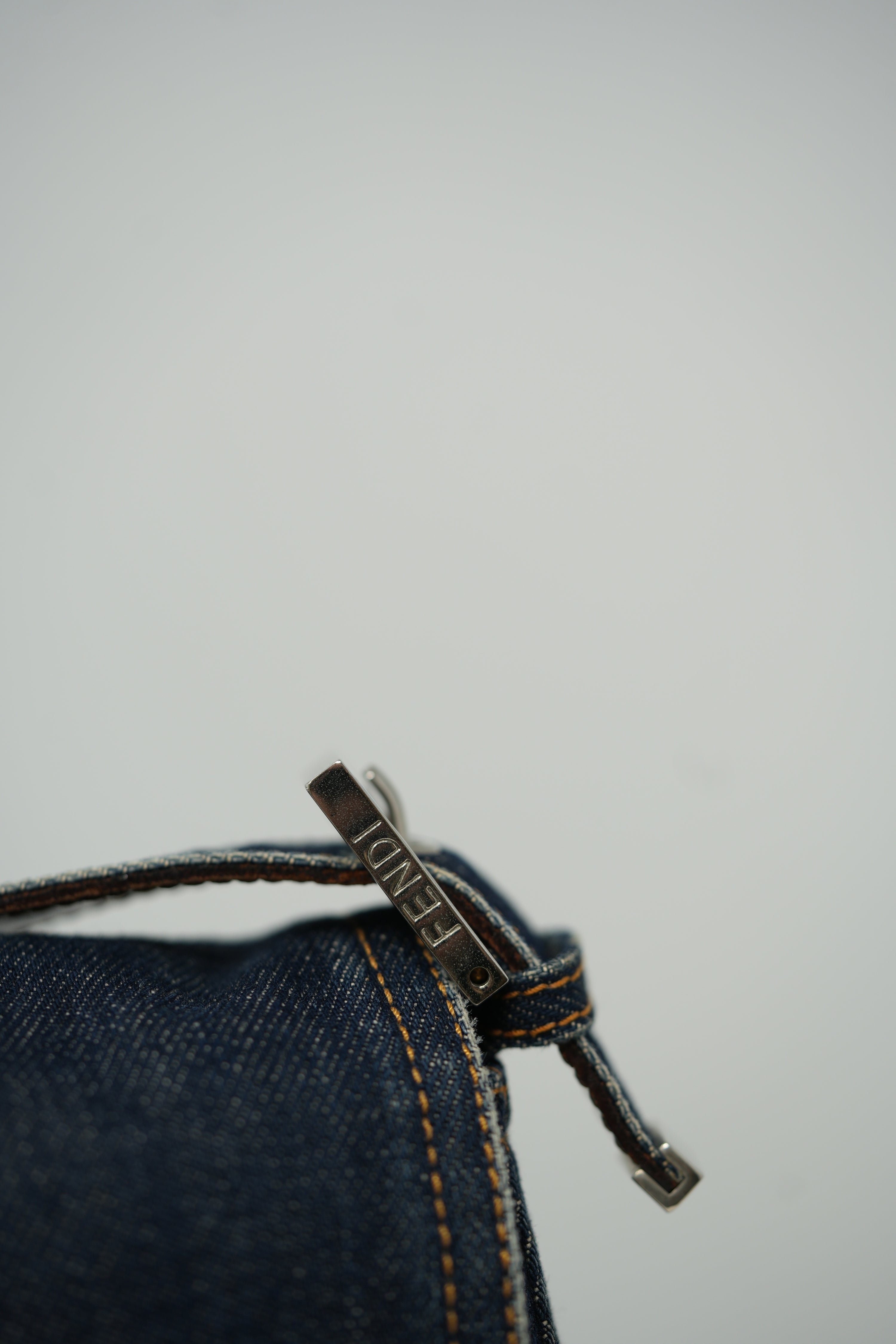 Fendi Large Denim Baguette